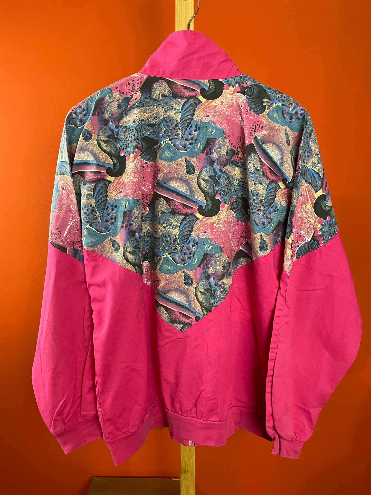 Vintage, 80s Γυναικείο Τζάκετ σε Φούξια χρώμα (Oversized M - Καλύπτει και L)