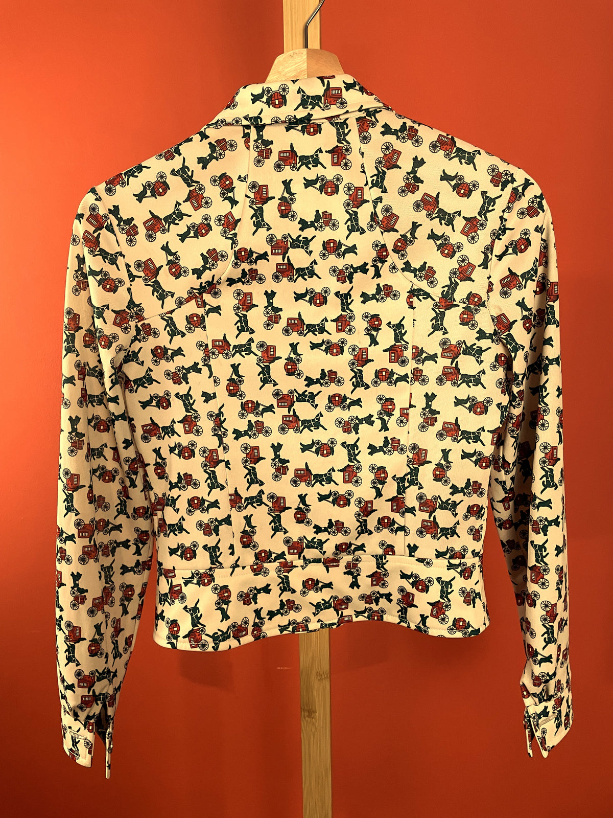 Vintage, Γυναικείο Τζάκετ JERSEY LOUIS - GOUTILLE LES CREATIONS σε Μπεζ χρώμα (XS)
