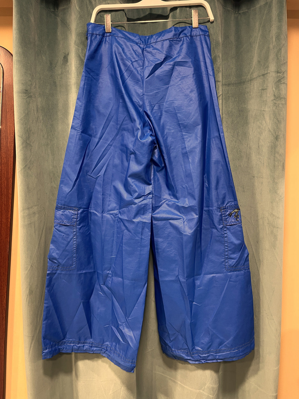 Vintage, Wide Leg Γυναικείο Παντελόνι ATO σε Μπλε χρώμα (XS-Στετικά άνετη γραμμή)