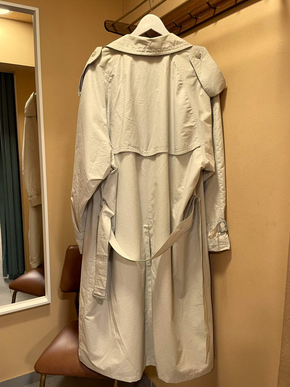 Premium, Vintage Ανδρική Καμπαρντίνα BUGATTI σε Εκρού Χρώμα (XL/2XL)
