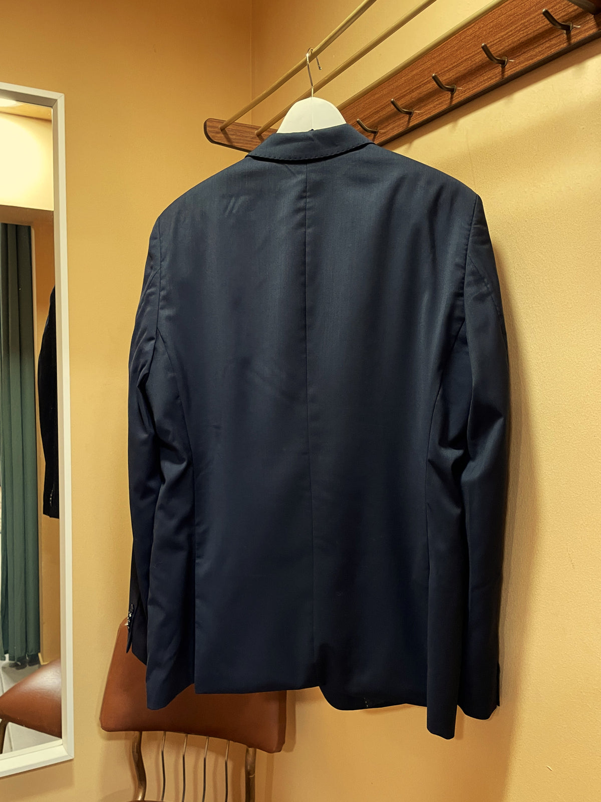 Μάλλινο Ανδρικό Κλασικό Σακάκι BENVENUTO σε Blue Black Χρώμα (Large)