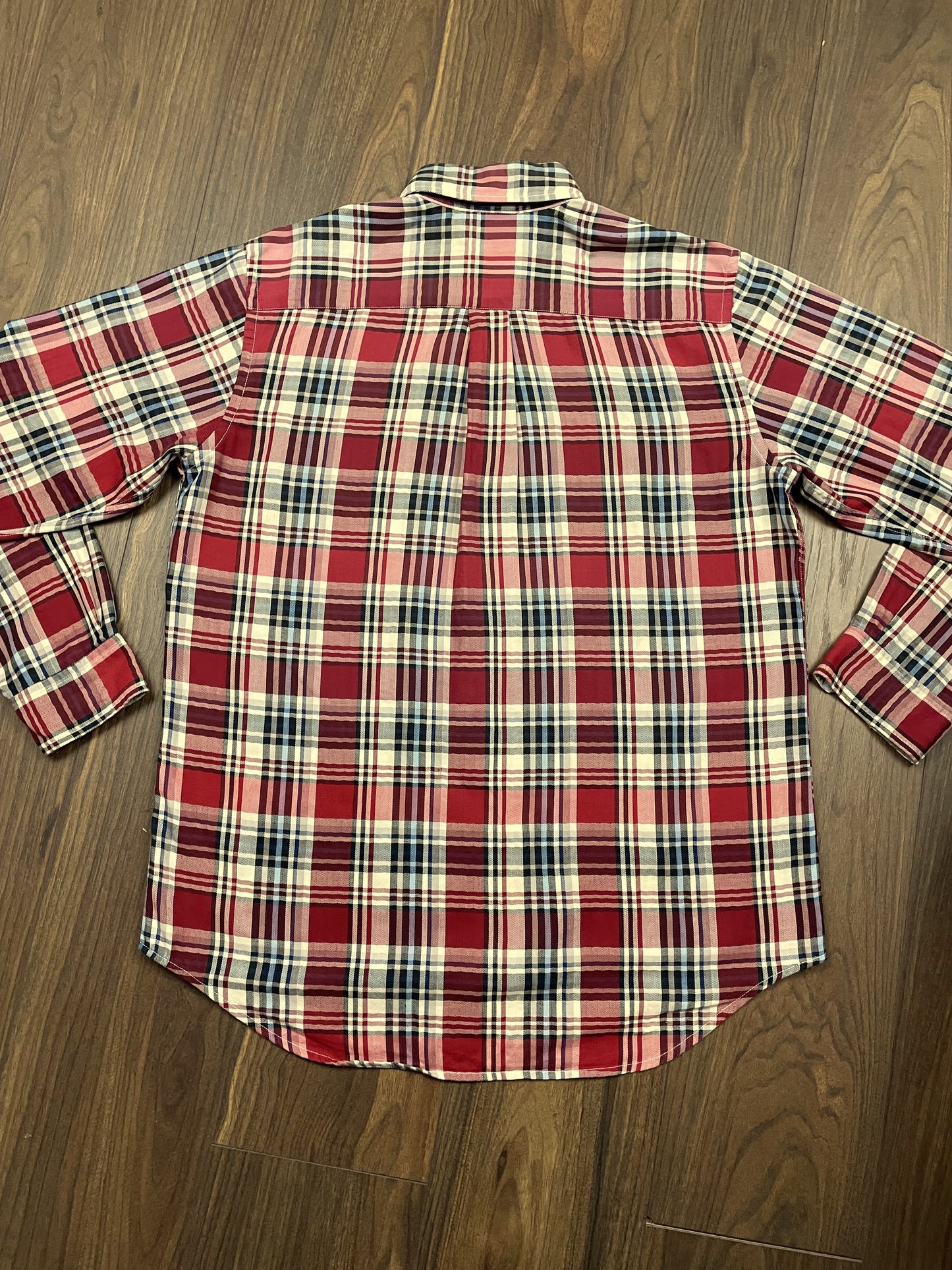 Καρό Ανδρικό Πουκάμισο ELLESSE σε Μπορντώ χρώμα (Large - Άνετη γραμμή)