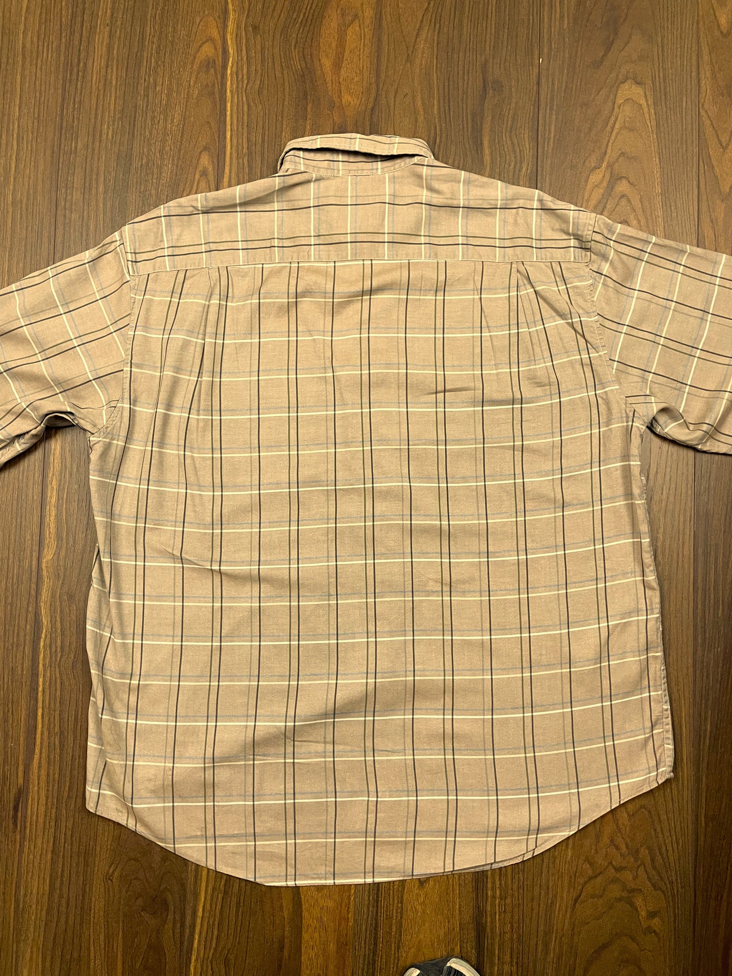 Καρό Ανδρικό Πουκάμισο NAUTICA Natural Stretch στο χρώμα του Πούρου (XL - Άνετη γραμμή)