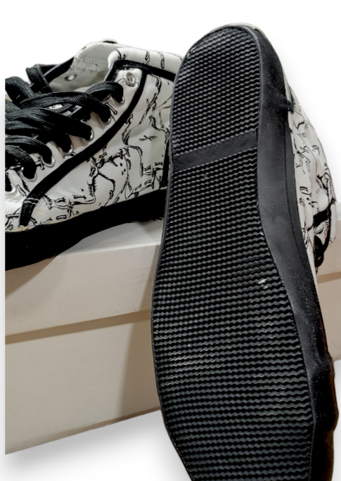 Stock, Ανδρικά, Πάνινα παπούτσια SWEAR LONDON σε Λευκό χρώμα με Μαύρες λεπτομέρειες