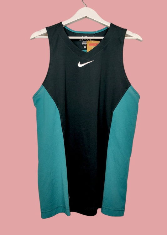 Αμάνικη, Γυναικεία Αθλητική Μπλούζα Nike σε Πετρόλ Χρώμα (Medium)