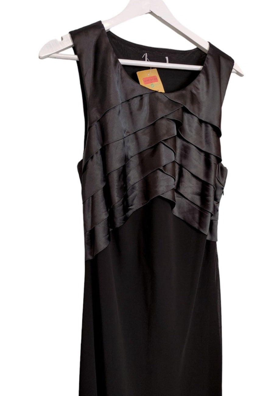 Αμπιγιέ, Αμάνικο, Maxi Φόρεμα σε Μαύρο χρώμα (Large)