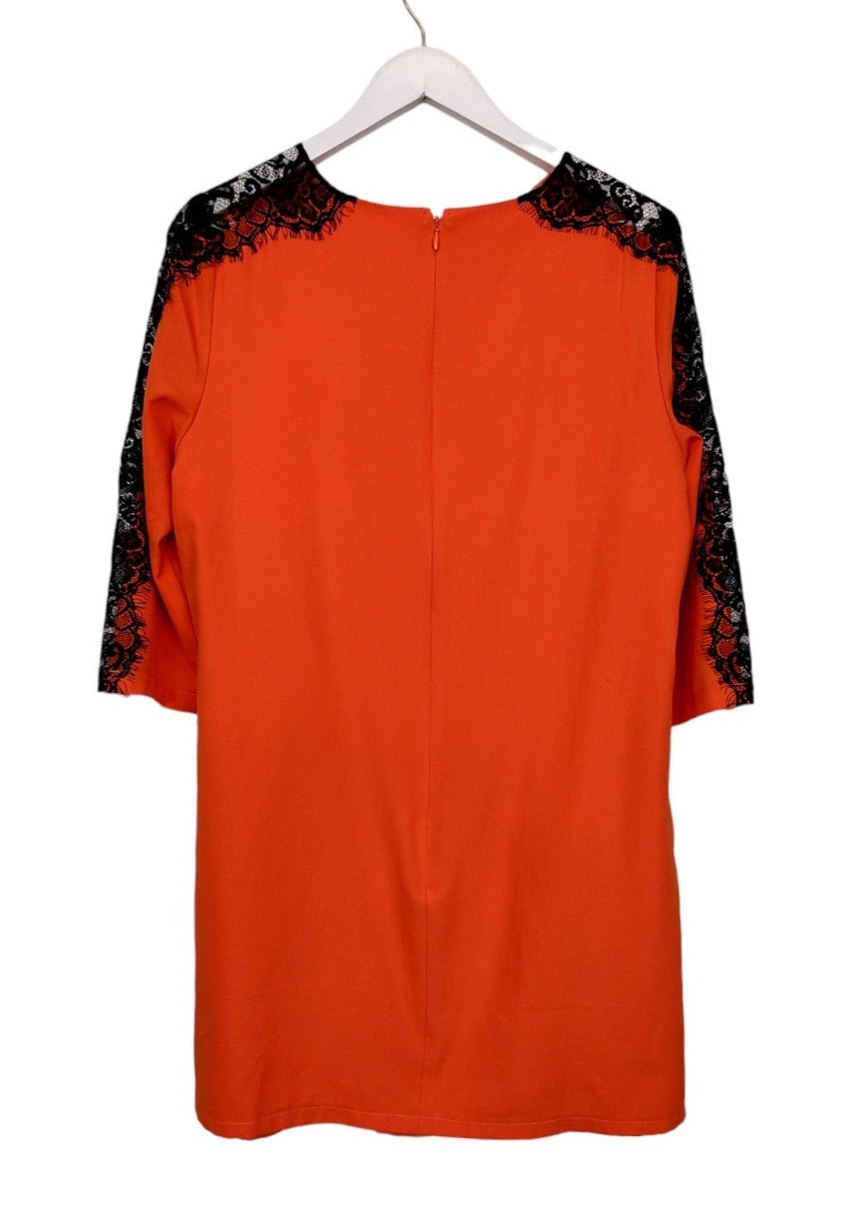 Μίνι, Μακρυμάνικο Φόρεμα PAPER DOLLS με Δαντέλα σε Πορτοκαλί χρώμα (Medium)