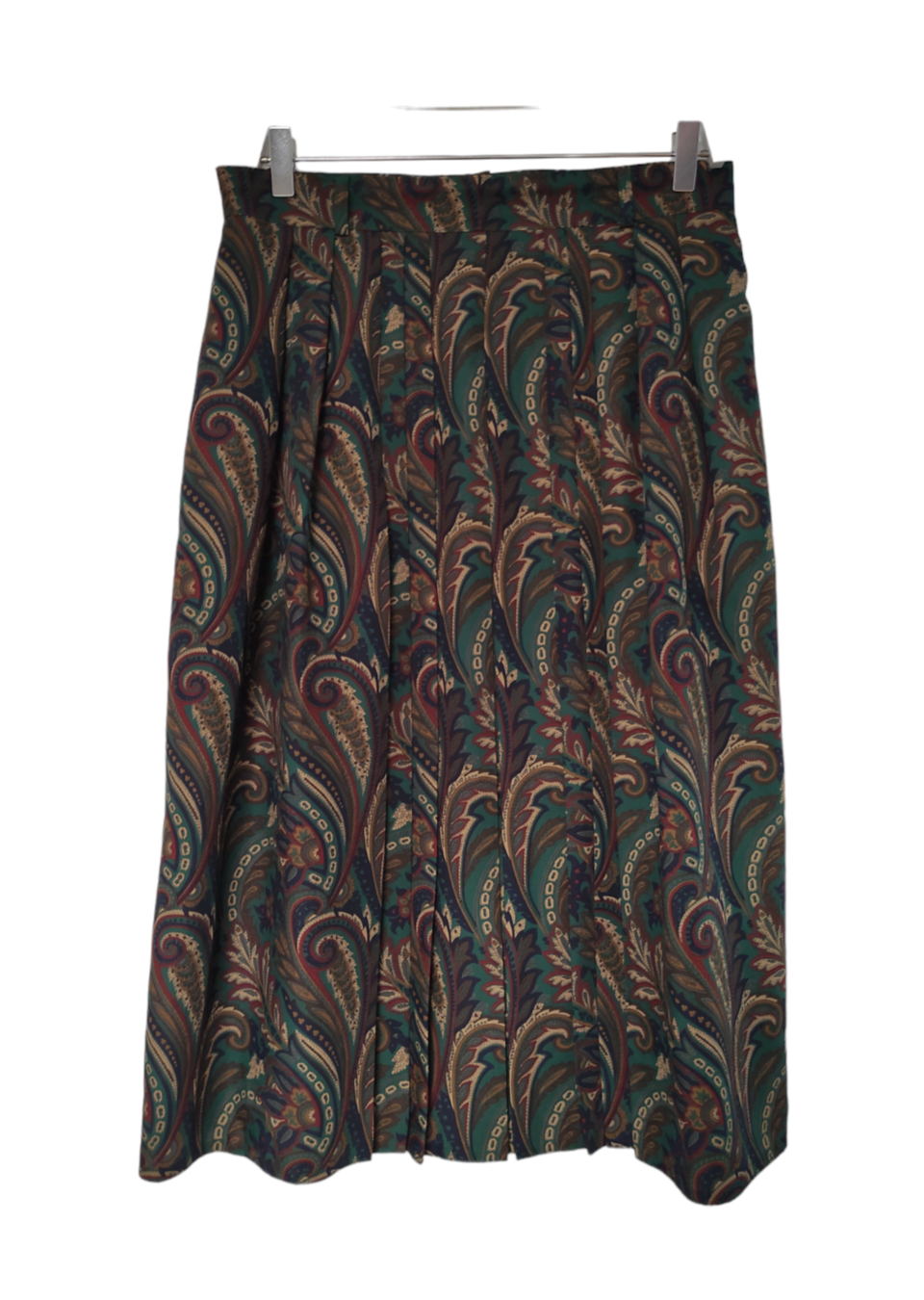 Vintage, Εμπριμέ Φούστα σε Κλος γραμμή HAMMER και Πράσινο χρώμα (Medium)