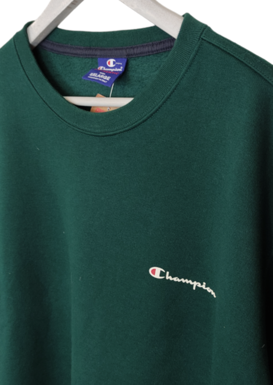 Ανδρική, Φούτερ Μπλούζα CHAMPION σε Πράσινο Χρώμα (Large)
