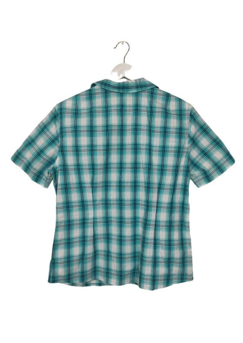 Κοντομάνικο, Καρό Γυναικείο Πουκάμισο JACK WOLFSKIN σε Βεραμάν χρώμα (Medium)