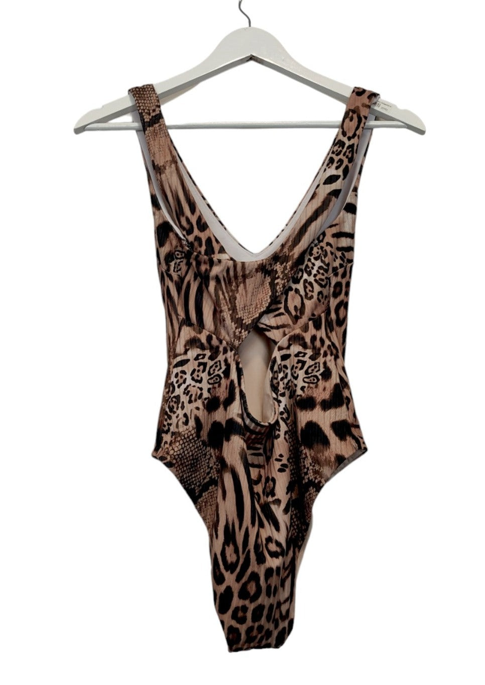 Animal Print, Ολόσωμο Γυναικείο Μαγιό ASOS σε Καφέ χρώμα (S/M)