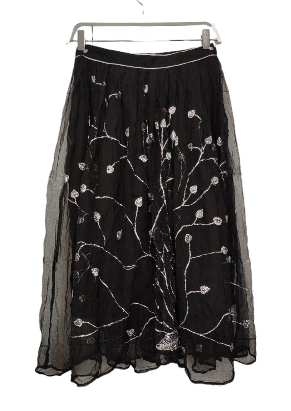 Vintage, Midi Φούστα ALBERT KARMIAN σε Κλος γραμμή σε Μαύρο χρώμα (Small)