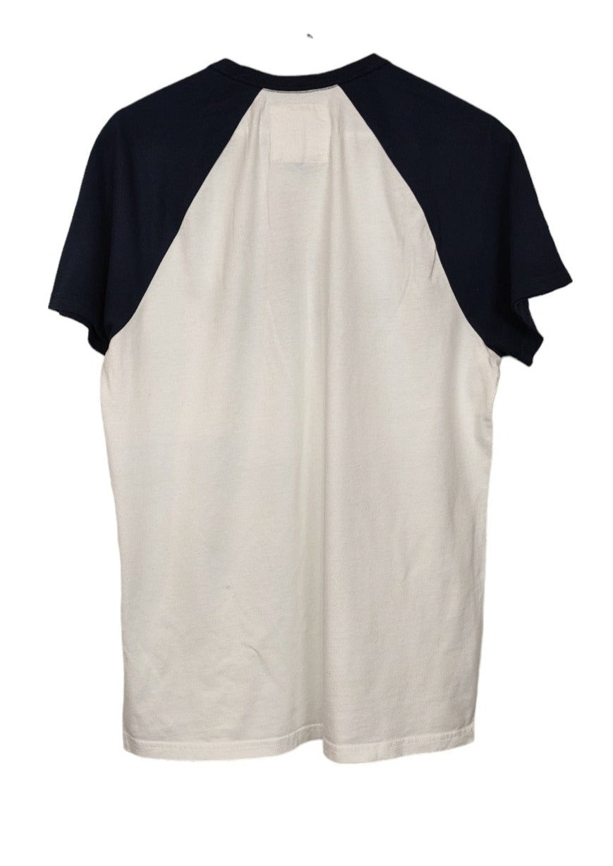 Κοντομάνικη Ανδρική Μπλούζα Baseball HOLLISTER σε Λευκό χρώμα (Large)