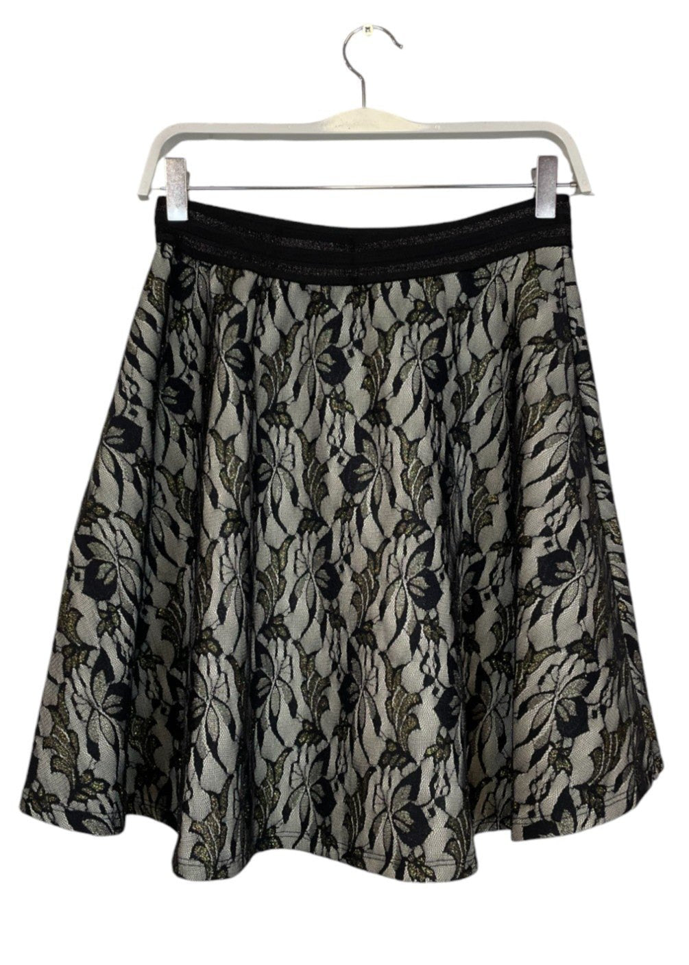 Stock, Lurex Φούστα LUMINA σε Μαύρο - Nude χρώμα (Medium)