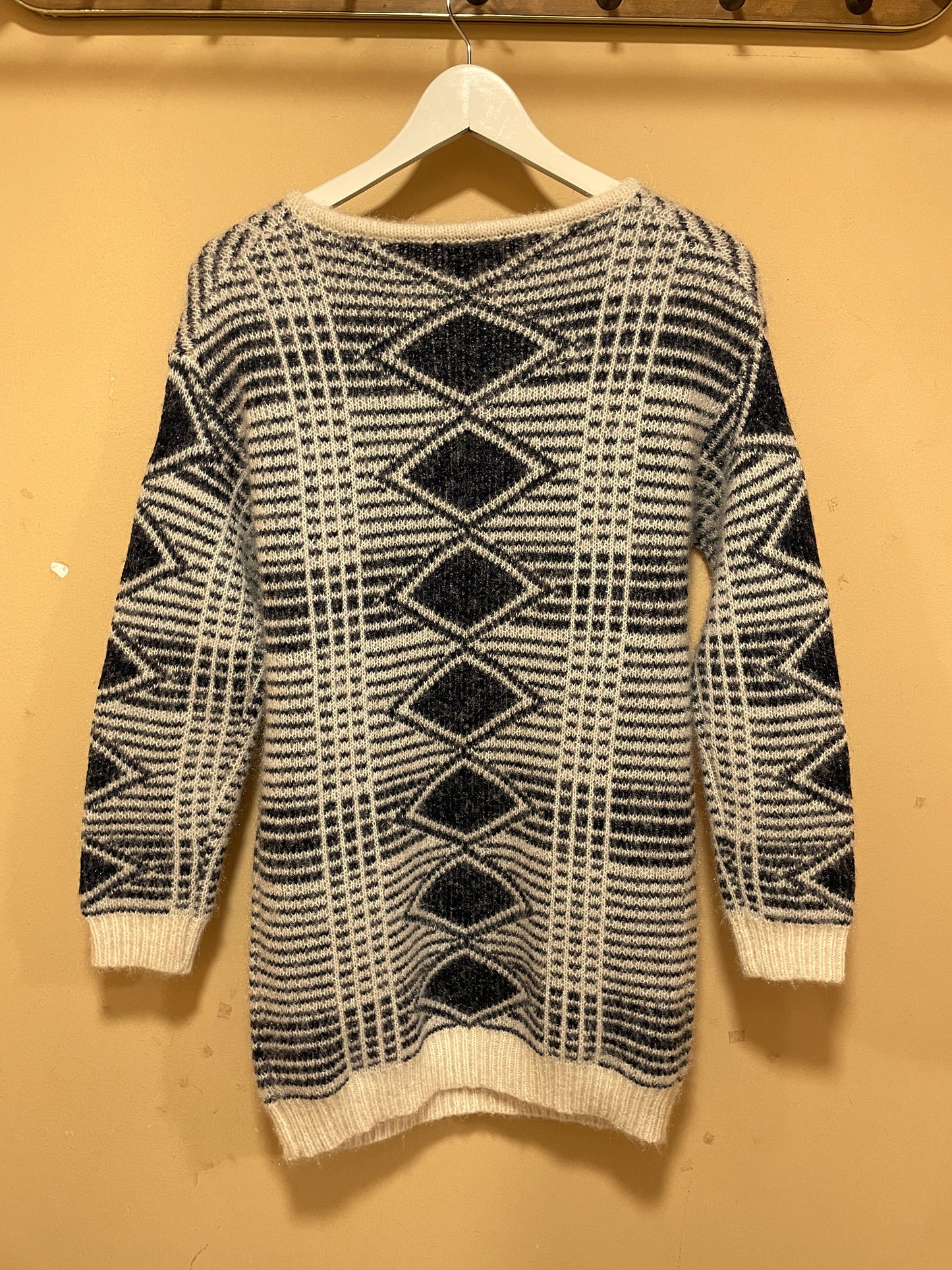 Vintage Γυναικεία Πλεκτή Μπλούζα / Πουλόβερ MY CREATION σε Ζαχαρί - Μαύρο χρώμα (Medium)