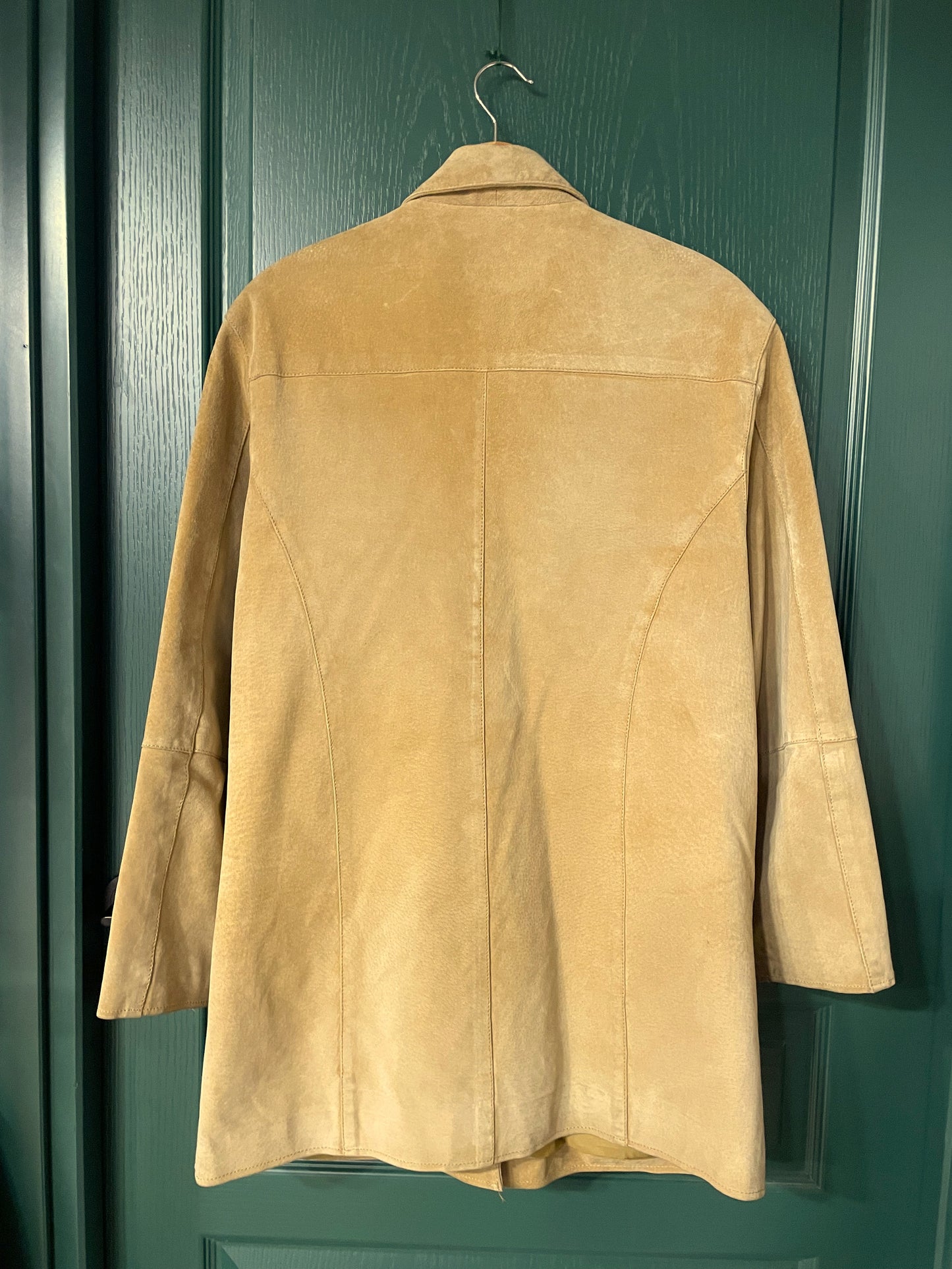 Vintage, Δερμάτινο Γυναικείο Τζάκετ / Πανωφόρι σε Μπεζ / Ανοιχτό Καφέ χρώμα (Large)