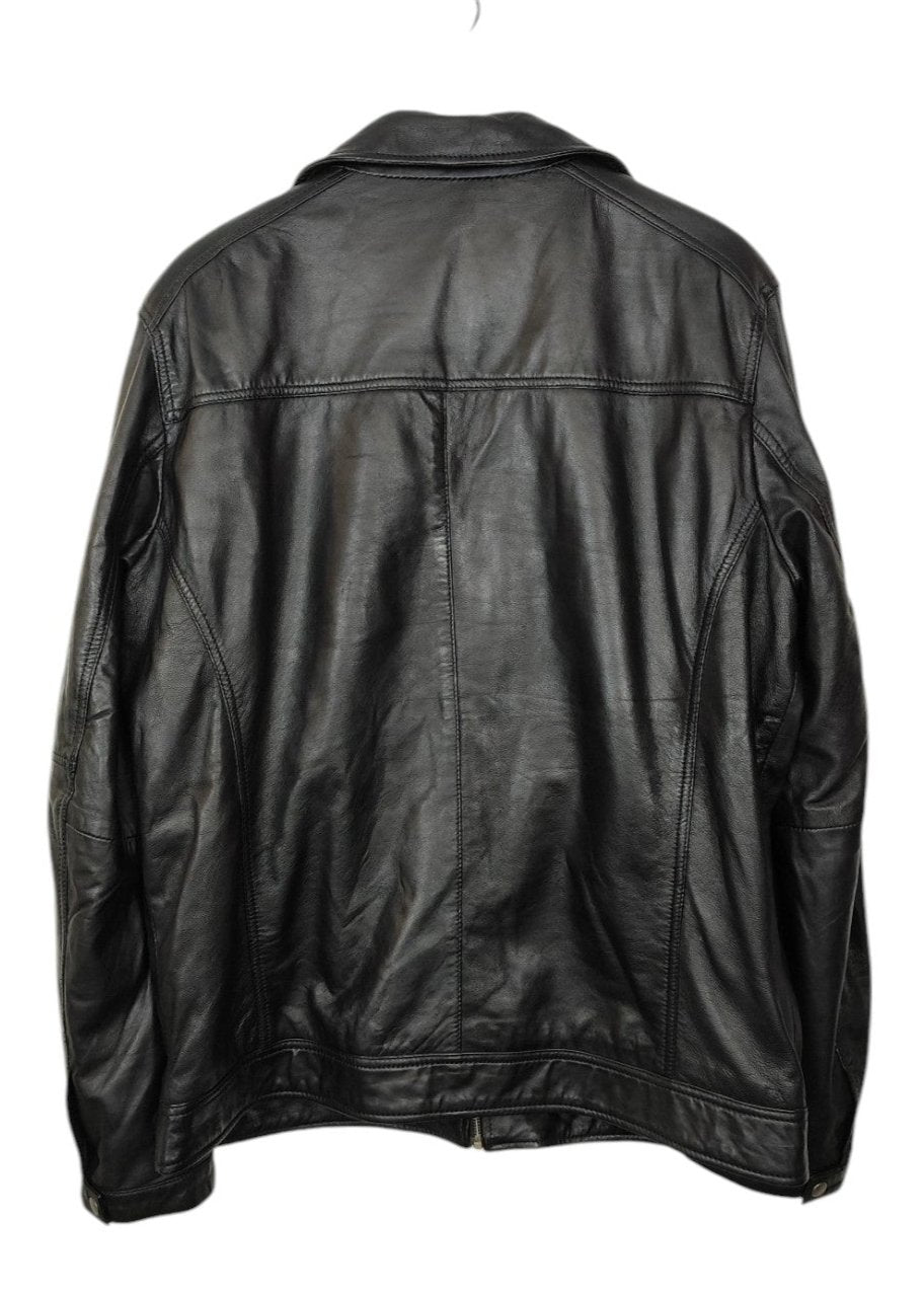 Δερμάτινο Ανδρικό Μπουφάν/Τζάκετ ROSS & COLE σε Μαύρο χρώμα (Large)