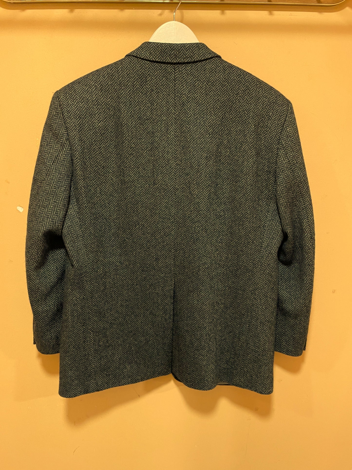 Vintage Ανδρικό Σακάκι σε Ψαροκόκκαλο TOPAS DESIGN σε Σκούρο, Κυπαρισσί Χρώμα (Medium)