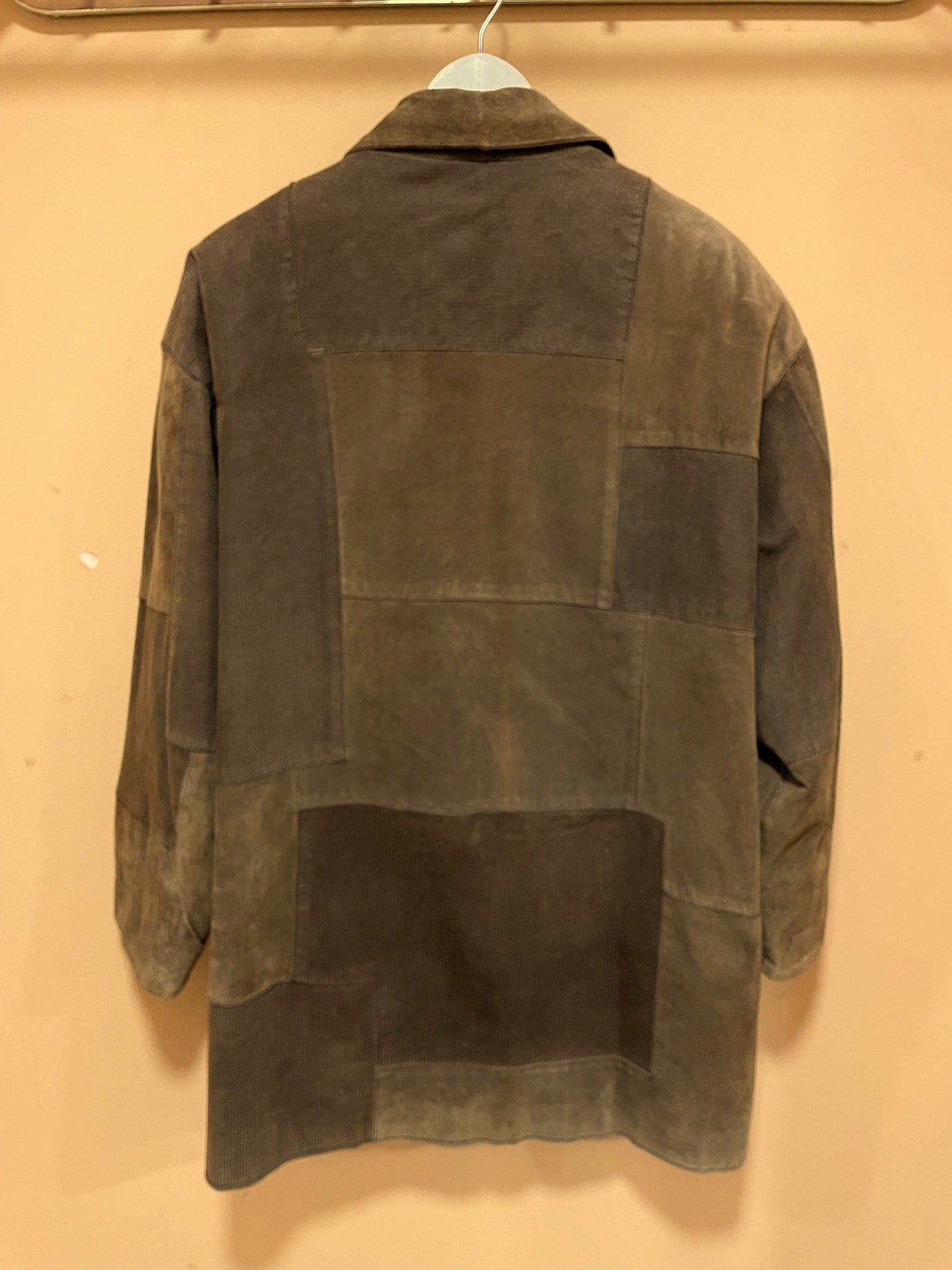 Vintage, Δερμάτινο Γυναικείο Τζάκετ / Πανωφόρι LS σε Καφέ/Λαδί χρώματα (Άνετο XL / 2XL)