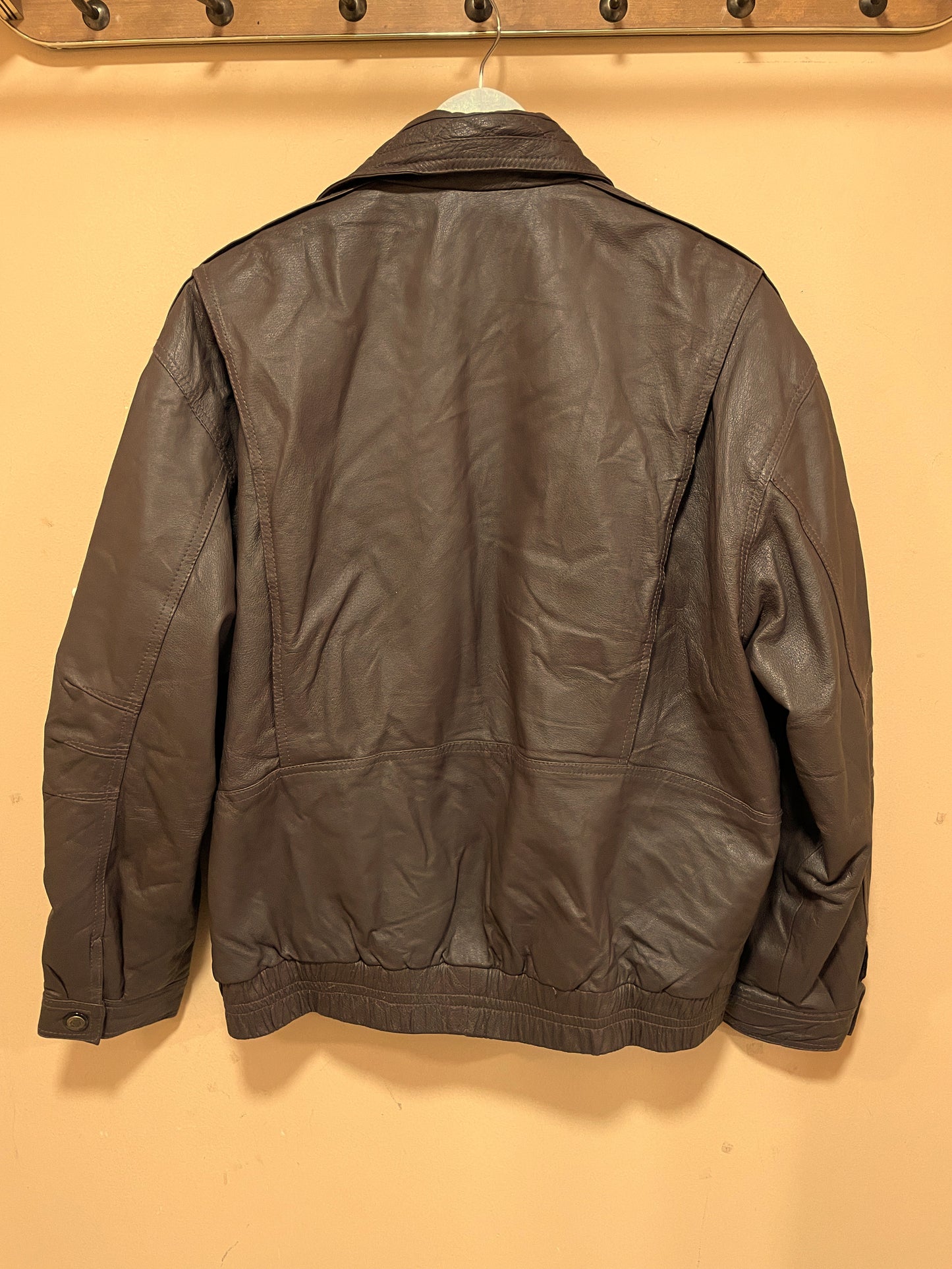 Vintage, Δερμάτινο Ανδρικό Μπουφάν BERTO LUCCI σε Καφέ χρώμα (Άνετο M/L - 50)