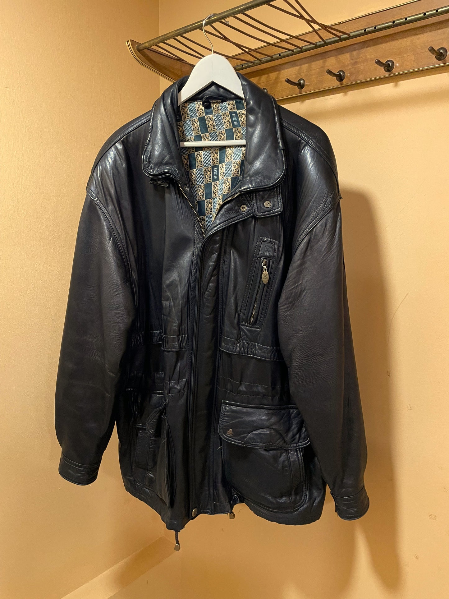 UNIQUE ITEM: Vintage, Δερμάτινο Ανδρικό Μπουφάν HEITORN σε Μαύρο χρώμα (2XL)