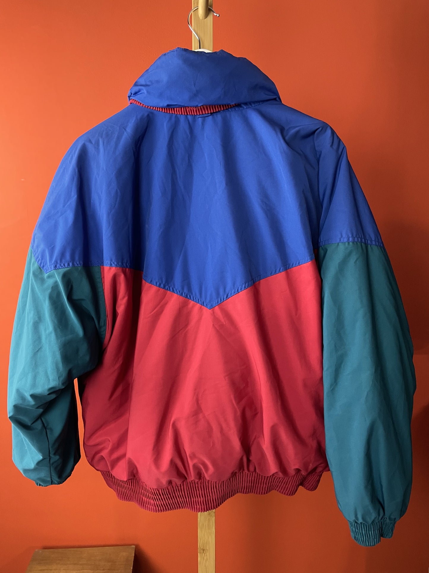 Vintage, 80's Γυναικείο Μπουφάν με κρυφή κουκούλα KILLY FRANCE σε Παστέλ χρώματα (XL)