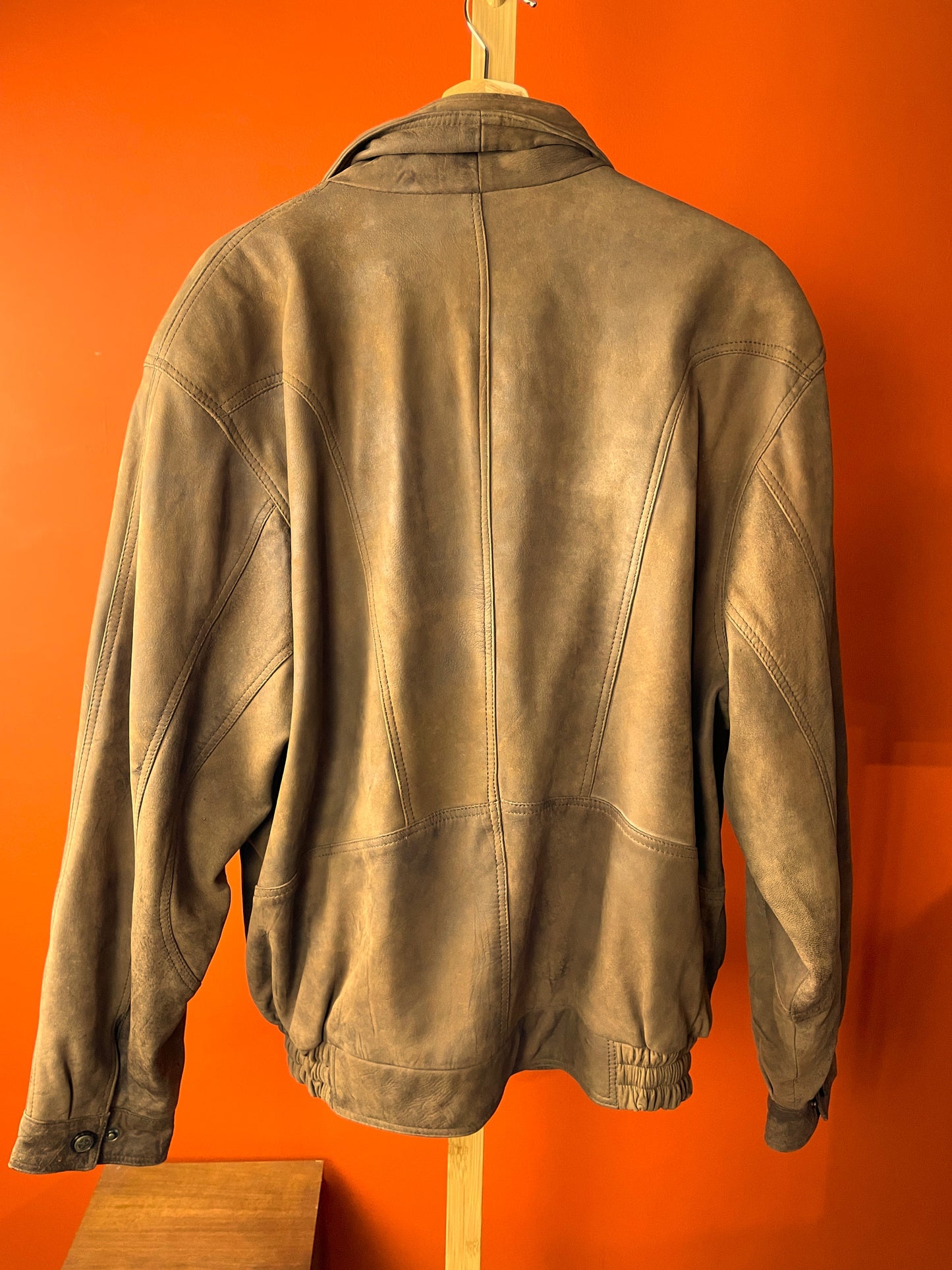 Δερμάτινο / Σουέτ Ανδρικό Τζάκετ AVIATRIX σε Καφέ χρώμα (XL)