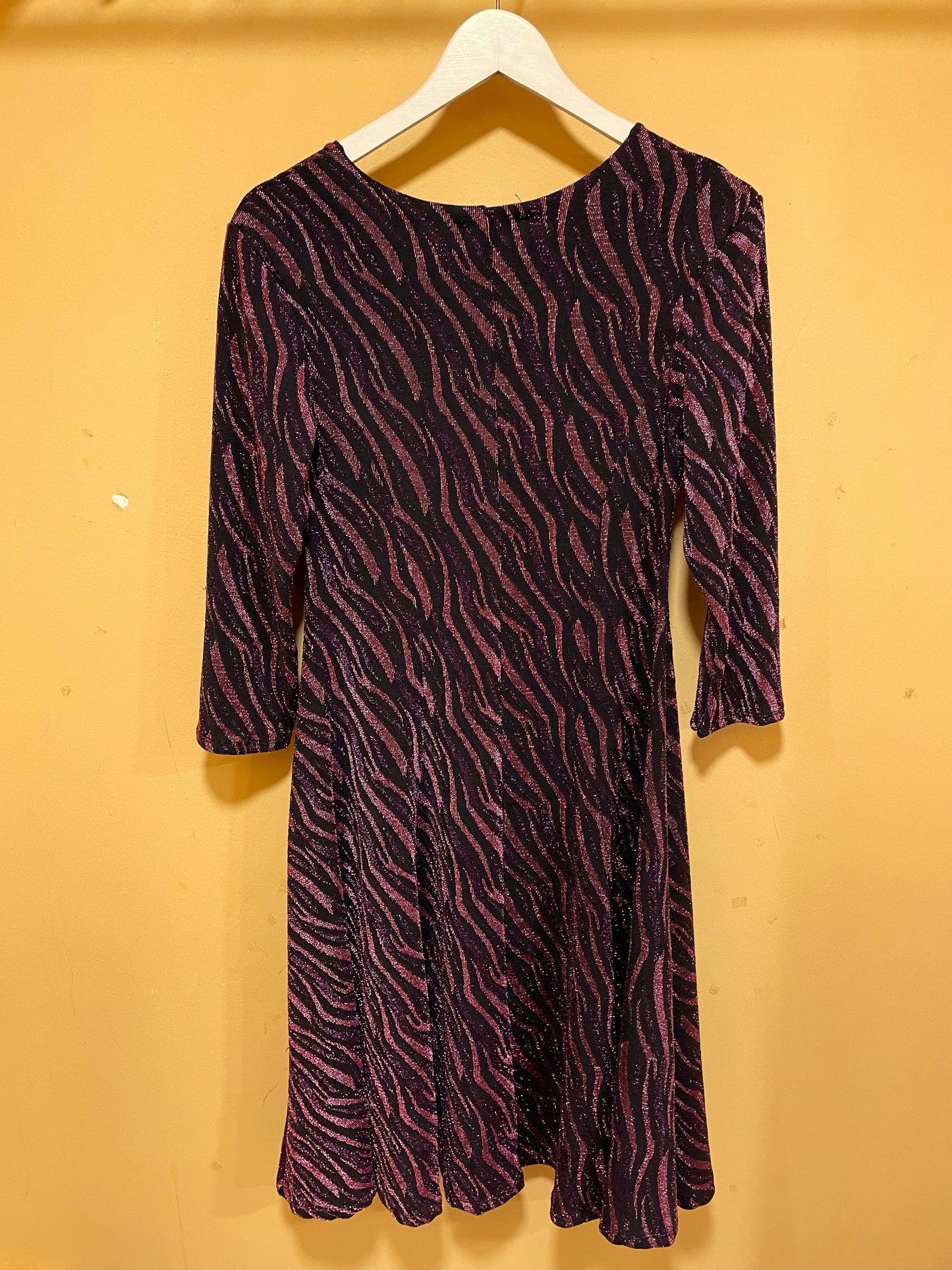 Stock, Lurex Φόρεμα JOY'S PARIS σε Μαύρο - Μωβ χρώμα (S/M)