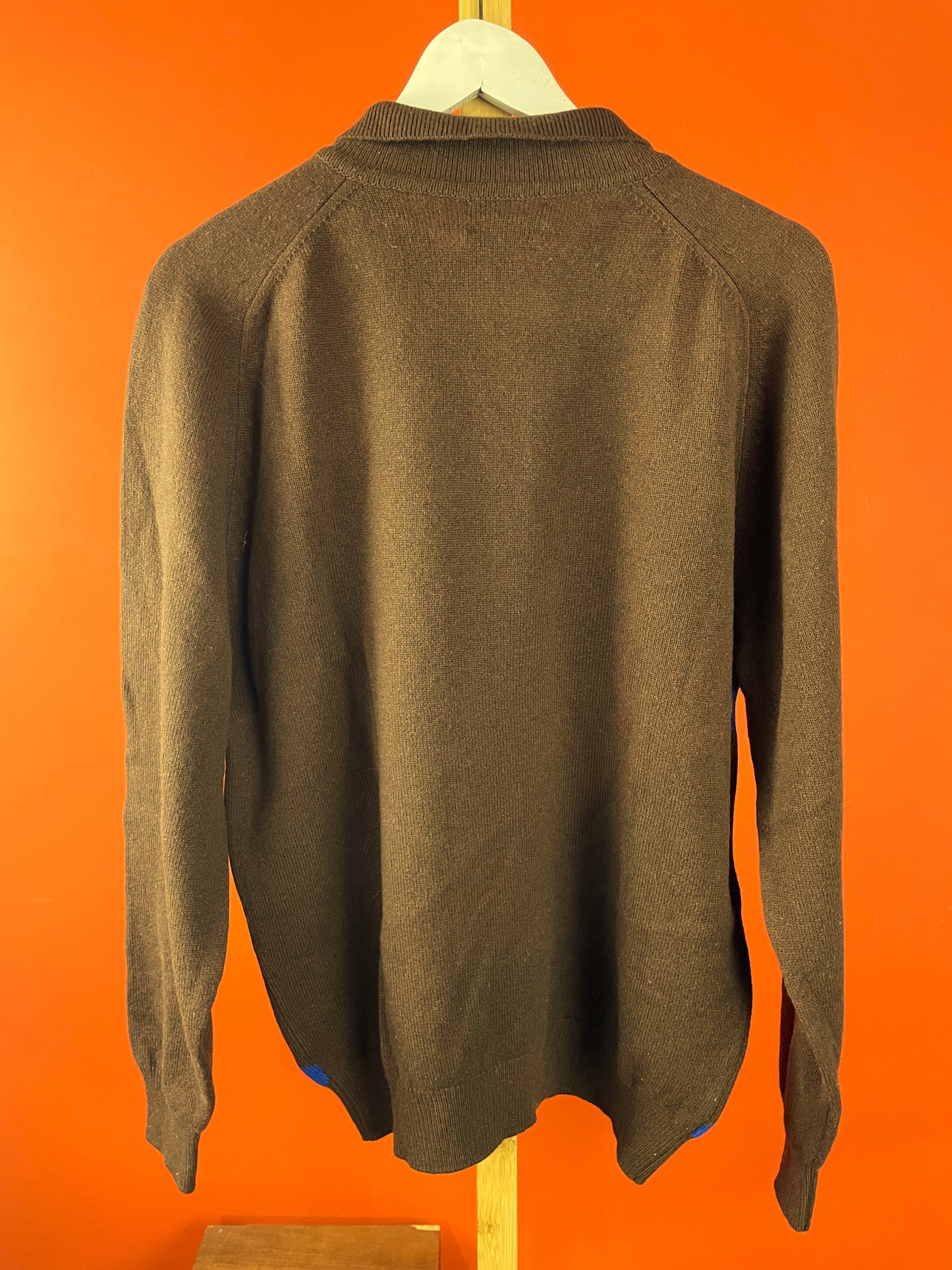 Vintage, Πλεκτή Ανδρική Μπλούζα / Πουλόβερ DRINGLE σε Καφέ χρώμα (Large)