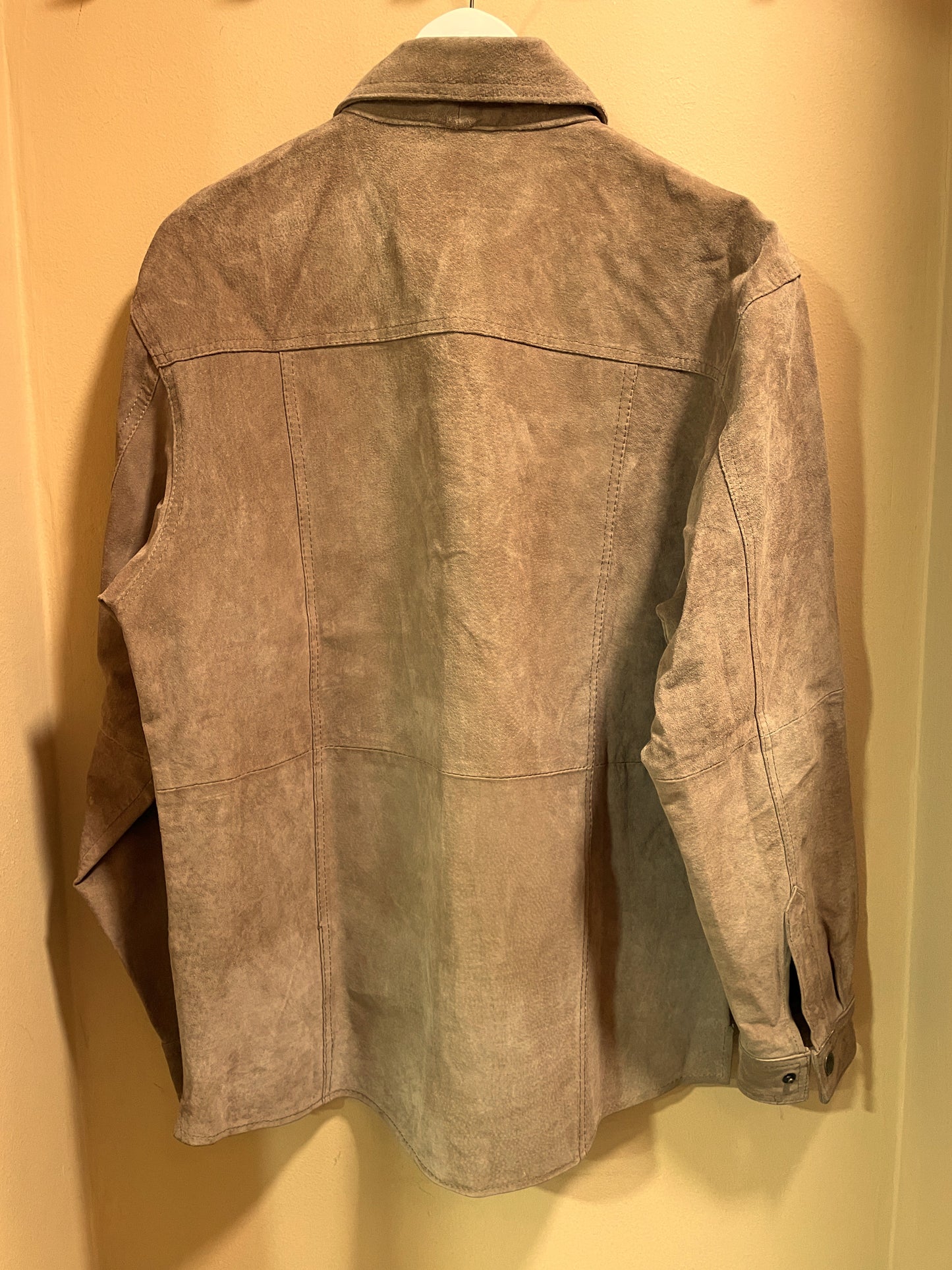 Vintage, Δερμάτινο Ανδρικό Τζάκετ / Στυλ Πουκάμισο JOHN F. GEE σε Καμηλό χρώμα (Medium)