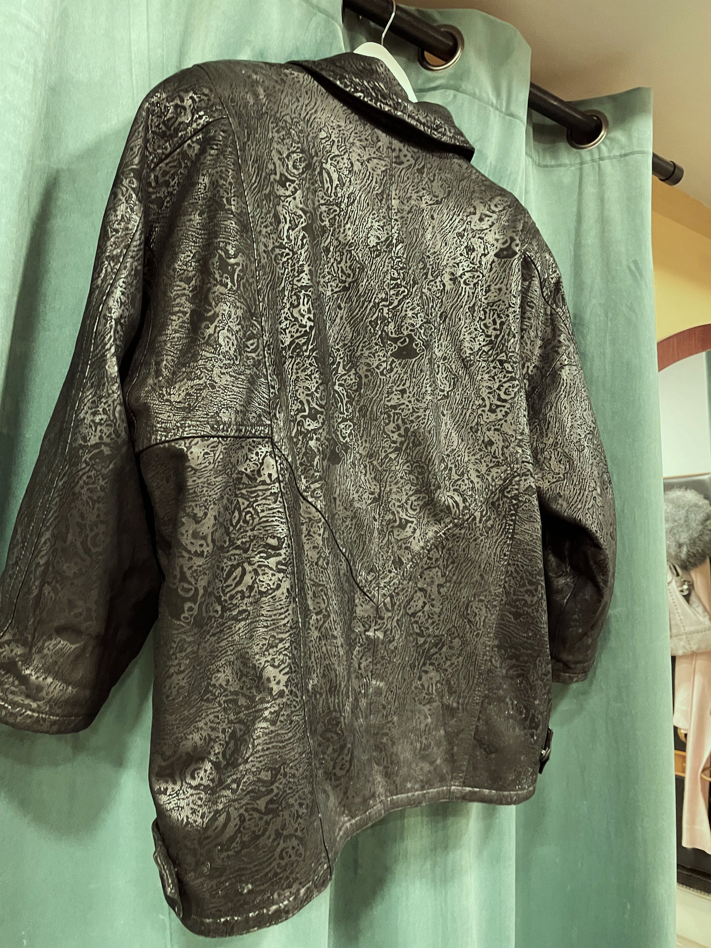 Vintage, Δερμάτινο Γυναικείο Μπουφάν SAMANTA σε Μαύρο χρώμα (Άνετο L/XL)