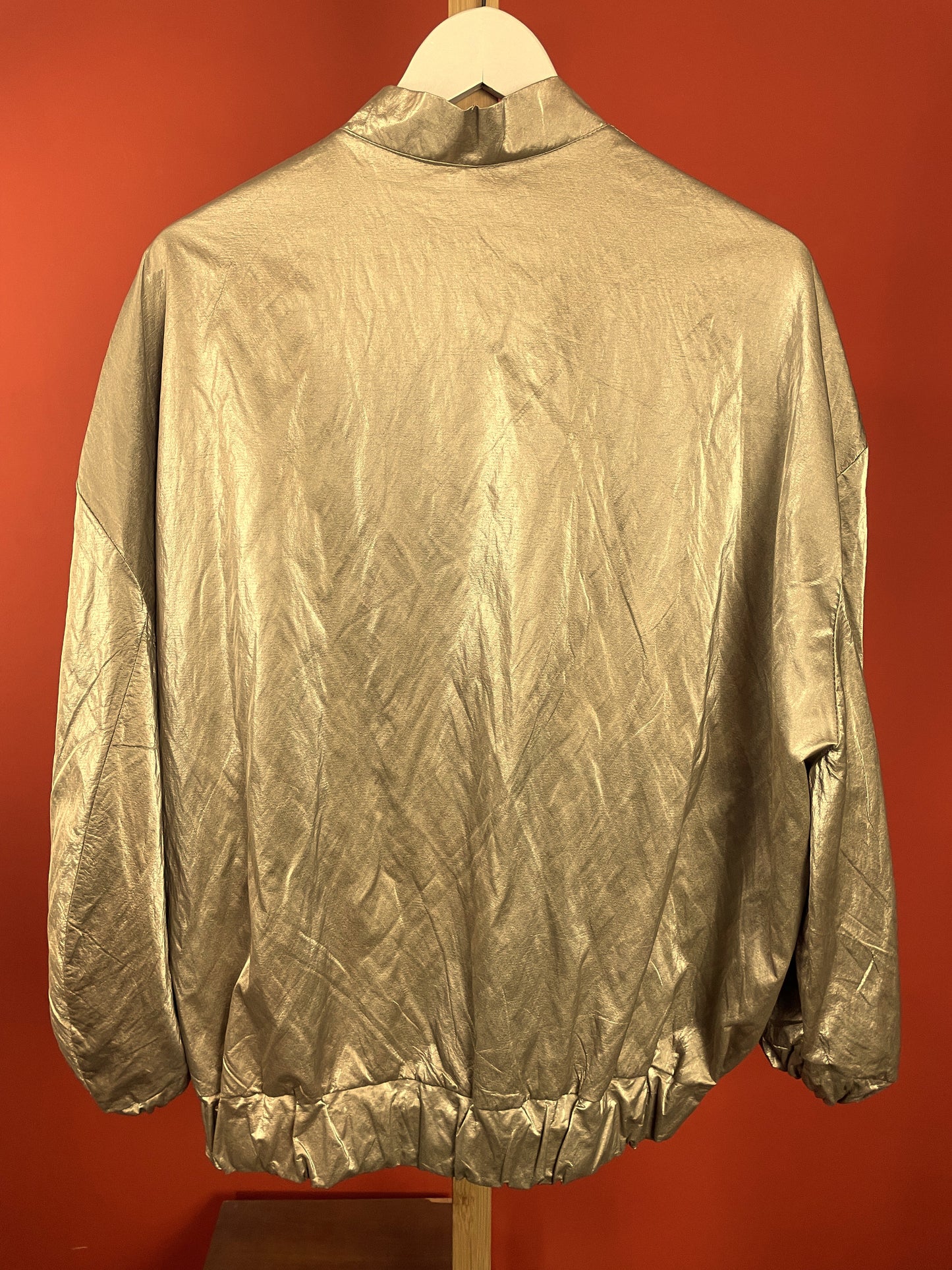 Stock, Oversized Γυναικείο Τζάκετ B EBOU σε Χρυσό χρώμα (L/XL)