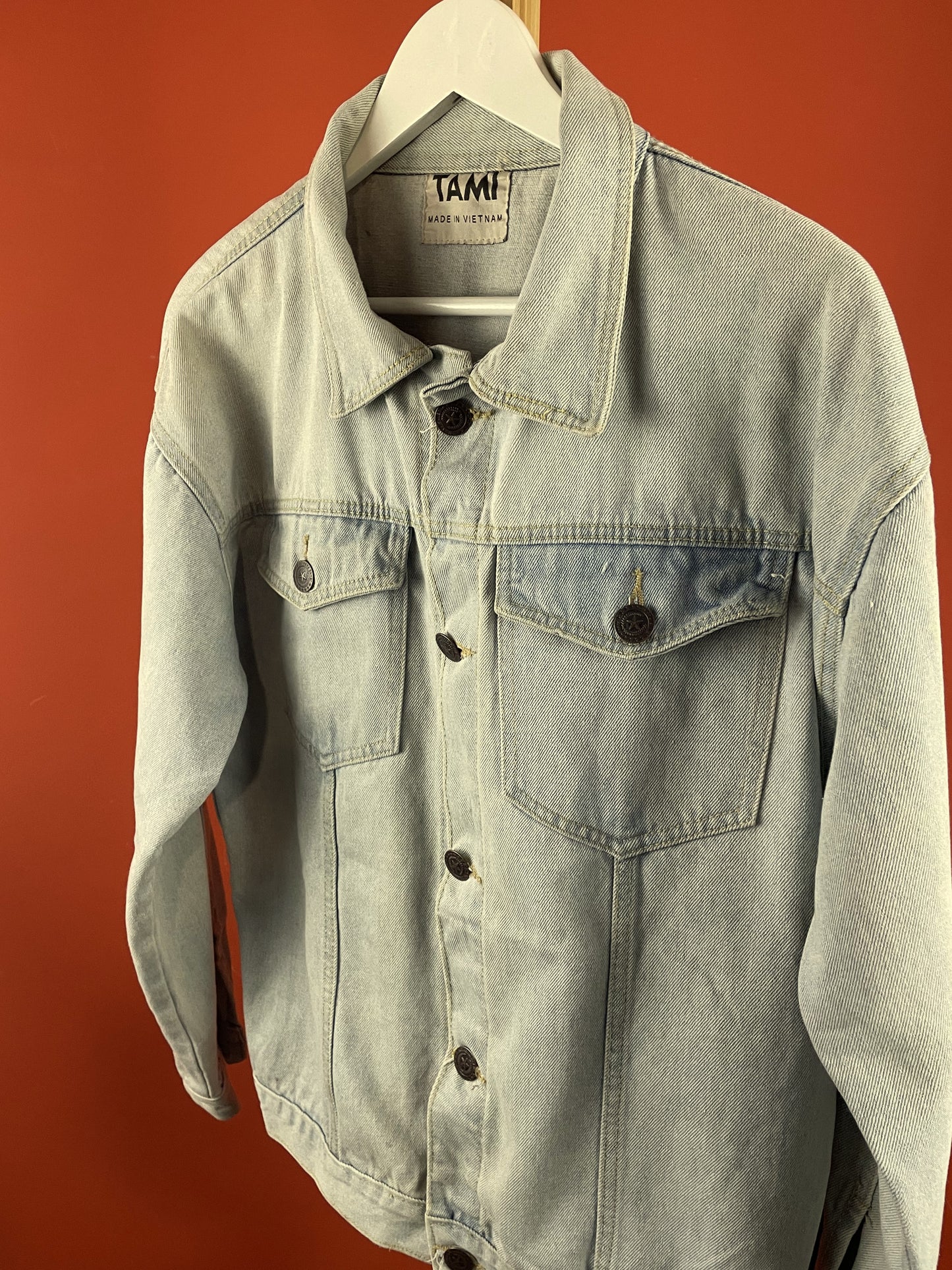 UNIQUE ITEM: Vintage, David Bowie Ανδρικό Τζιν Τζάκετ ΤΑΜΙ σε Ξεθωριασμένο, Σιέλ Denim (Medium - Άνετοι ώμοι)