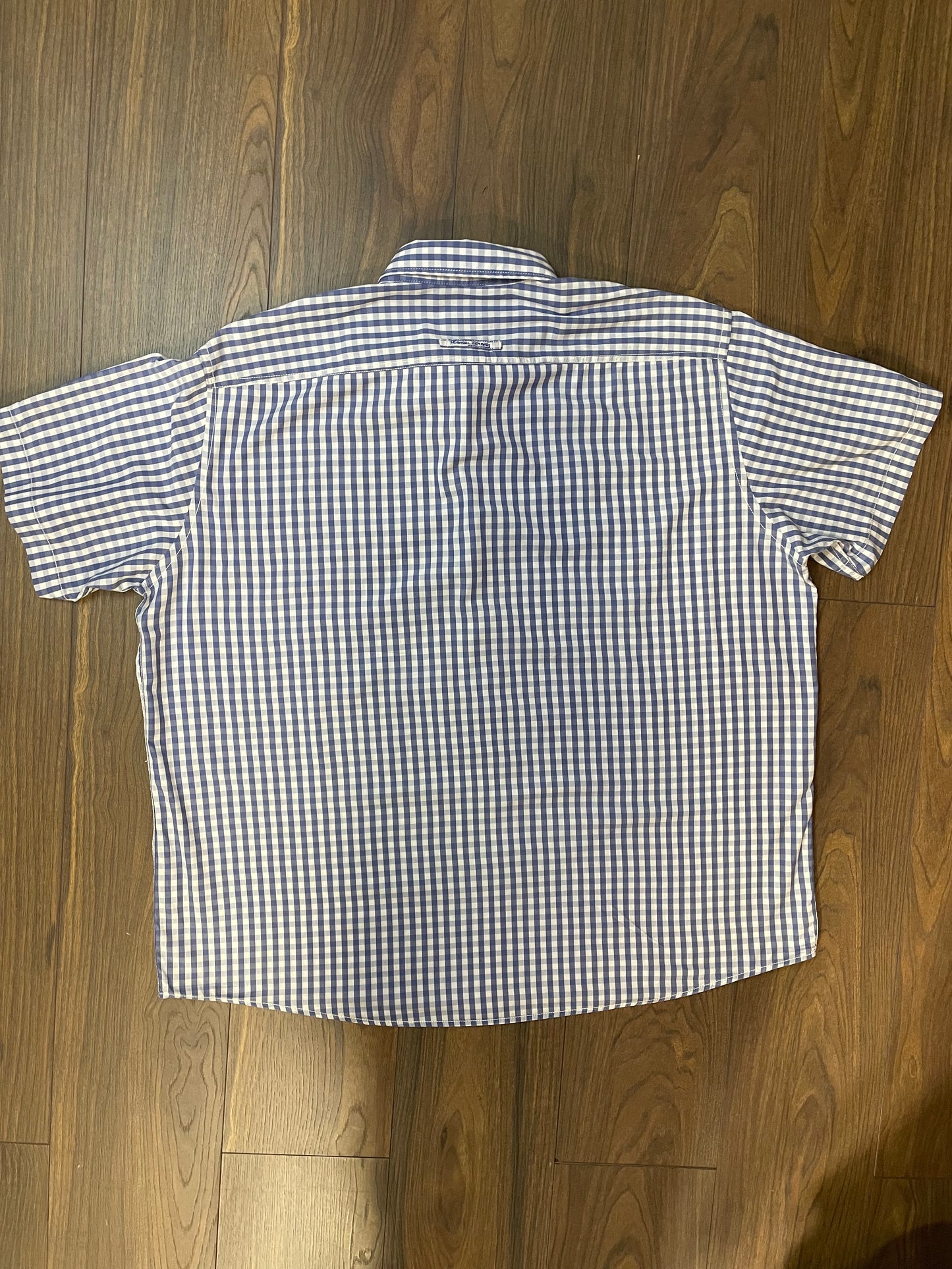 Καρό, Κοντομάνικο Ανδρικό Πουκάμισο CAMEL ACTIVE σε Σιέλ - Λευκό χρώμα (3XL)