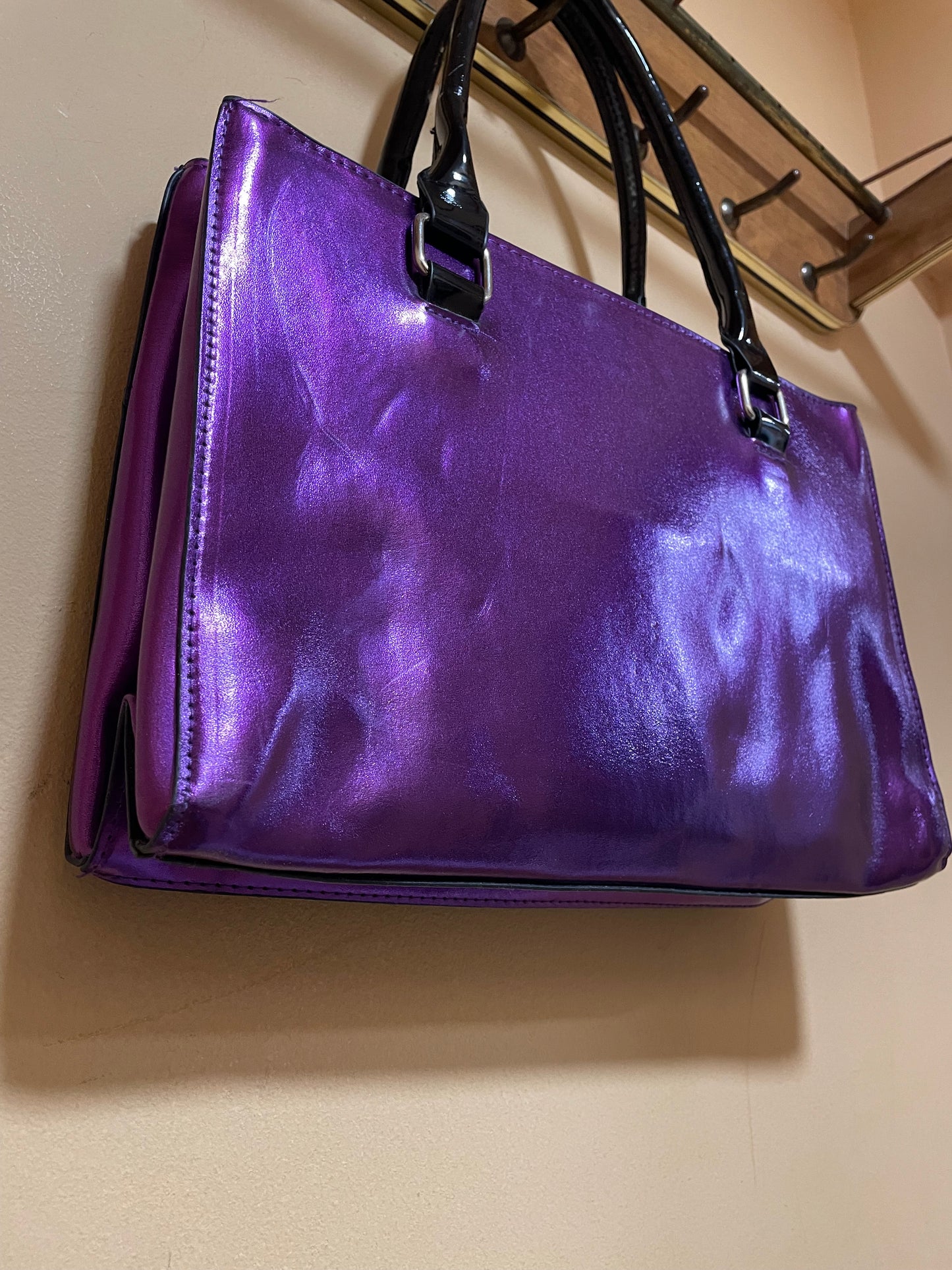 Stock, Γυναικεία, Μεταλλιζέ Τσάντα Ώμου / Χειρός YOUNIQUE σε Μωβ χρώμα