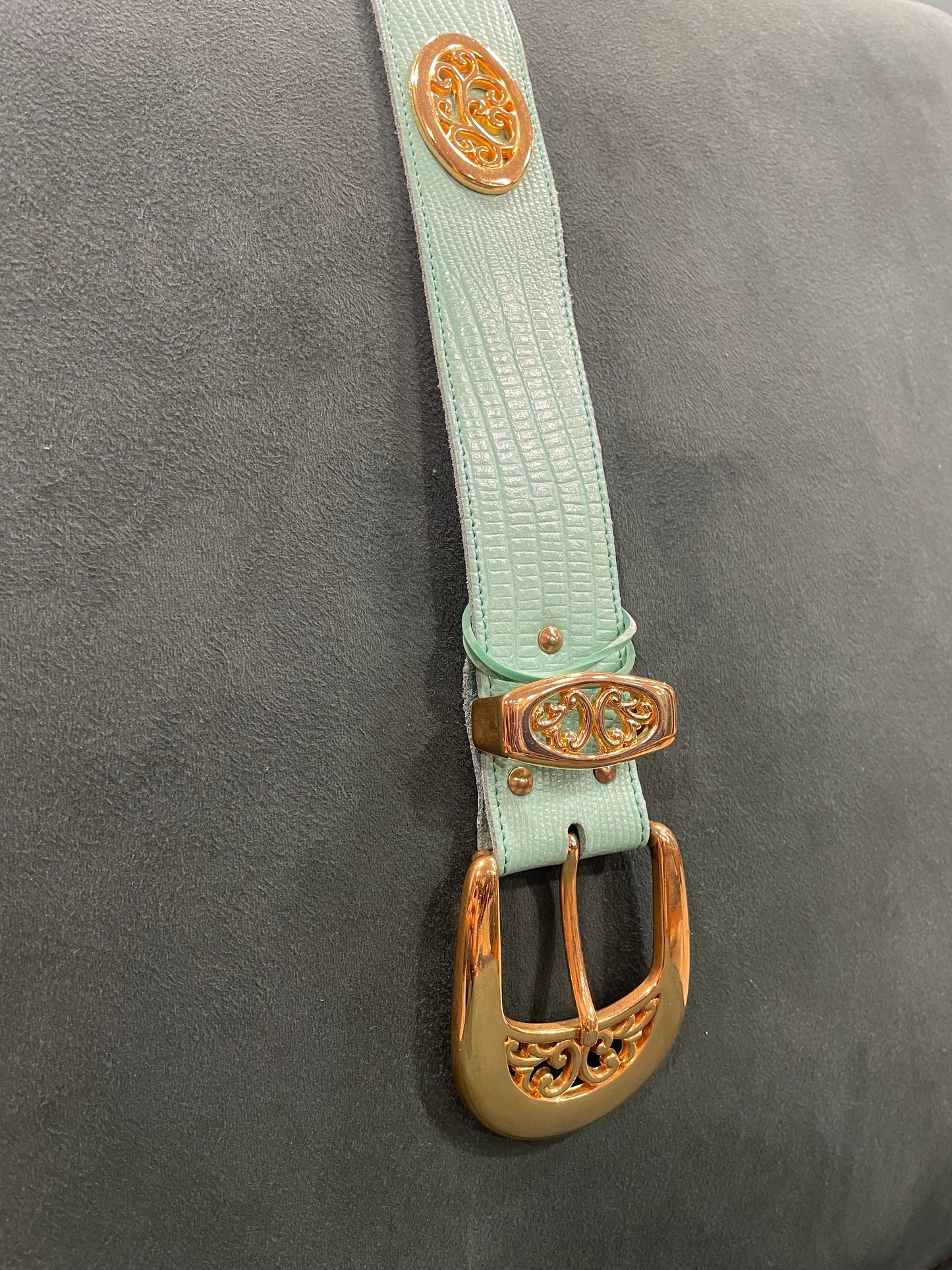 Δερμάτινη Γυναικεία Ζώνη σε Βεραμάν χρώμα (Small)