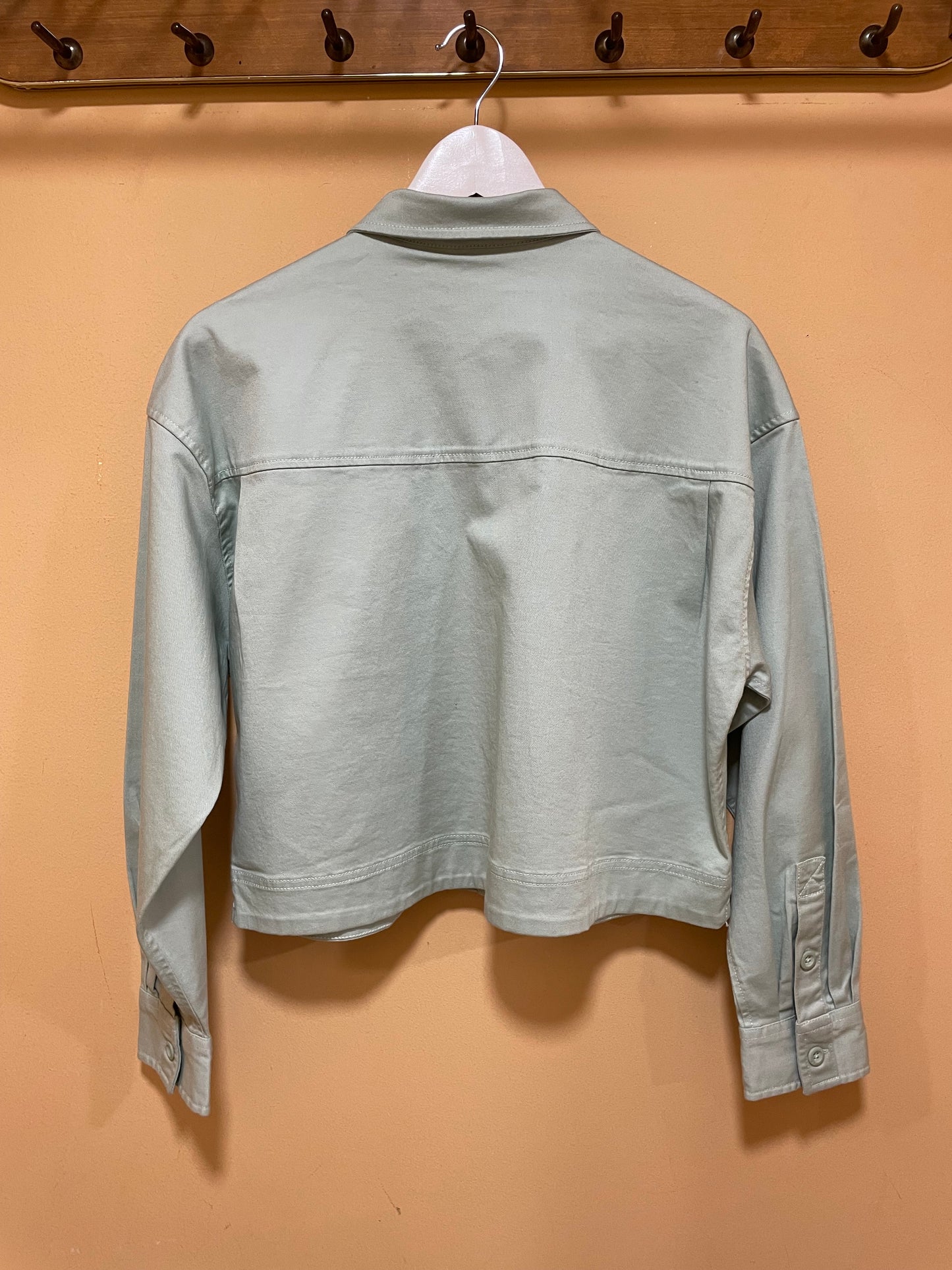 Stock, Ελαφρύ Γυναικείο Τζάκετ Q/S στο χρώμα της Μέντας (Large)