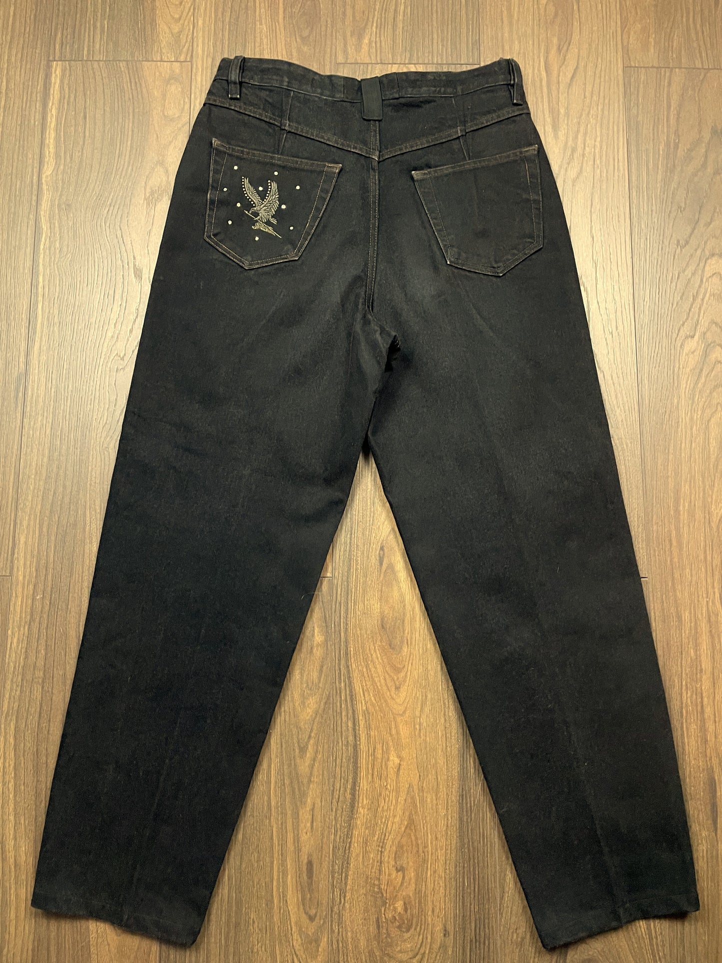 UNIQUE ITEM: Vintage, Γυναικείο Τζιν Παντελόνι OTYS Munich σε Μαύρο Denim (Άνετο M)