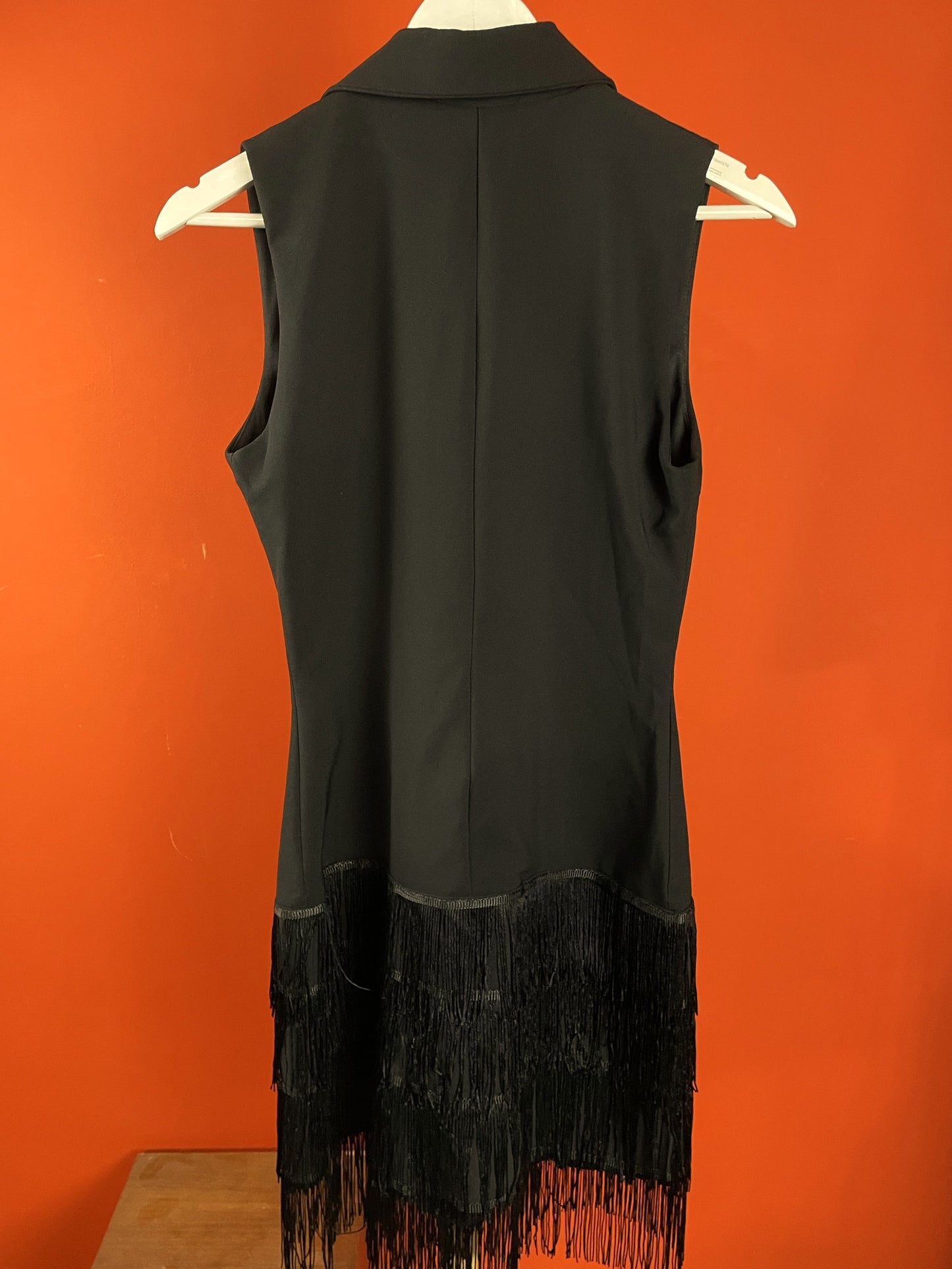 Αμάνικο Φόρεμα - Φάκελος με Κρόσσια MISS CIX σε Μαύρο χρώμα (XS)