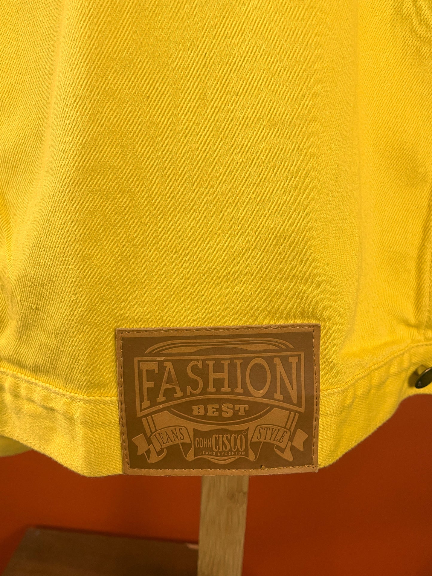 Vintage, Ανδρικό Τζιν Τζάκετ FADE OUT σε Κίτρινο Denim (Large)