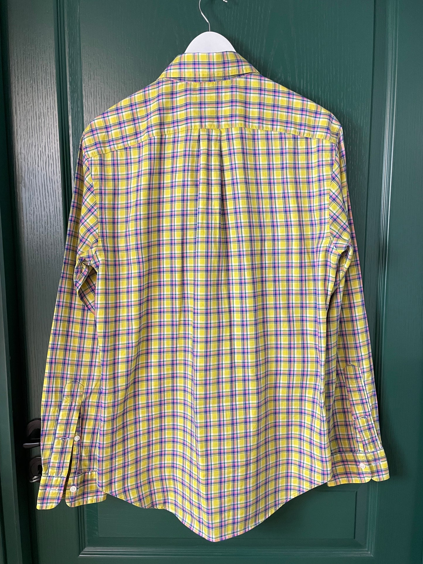 Καρό, Ανδρικό Πουκάμισο RALPH LAUREN Slim Fit σε Κίτρινο χρώμα (Medium)