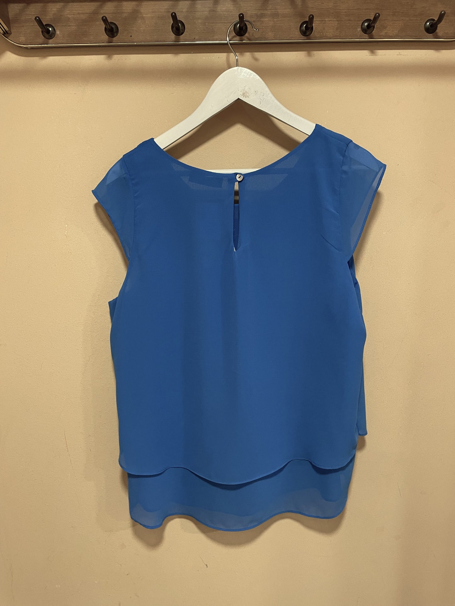 Ιταλική, Αέρινη Γυναικεία Μπλούζα BAY σε Βαθύ Γαλάζιο χρώμα (Large)