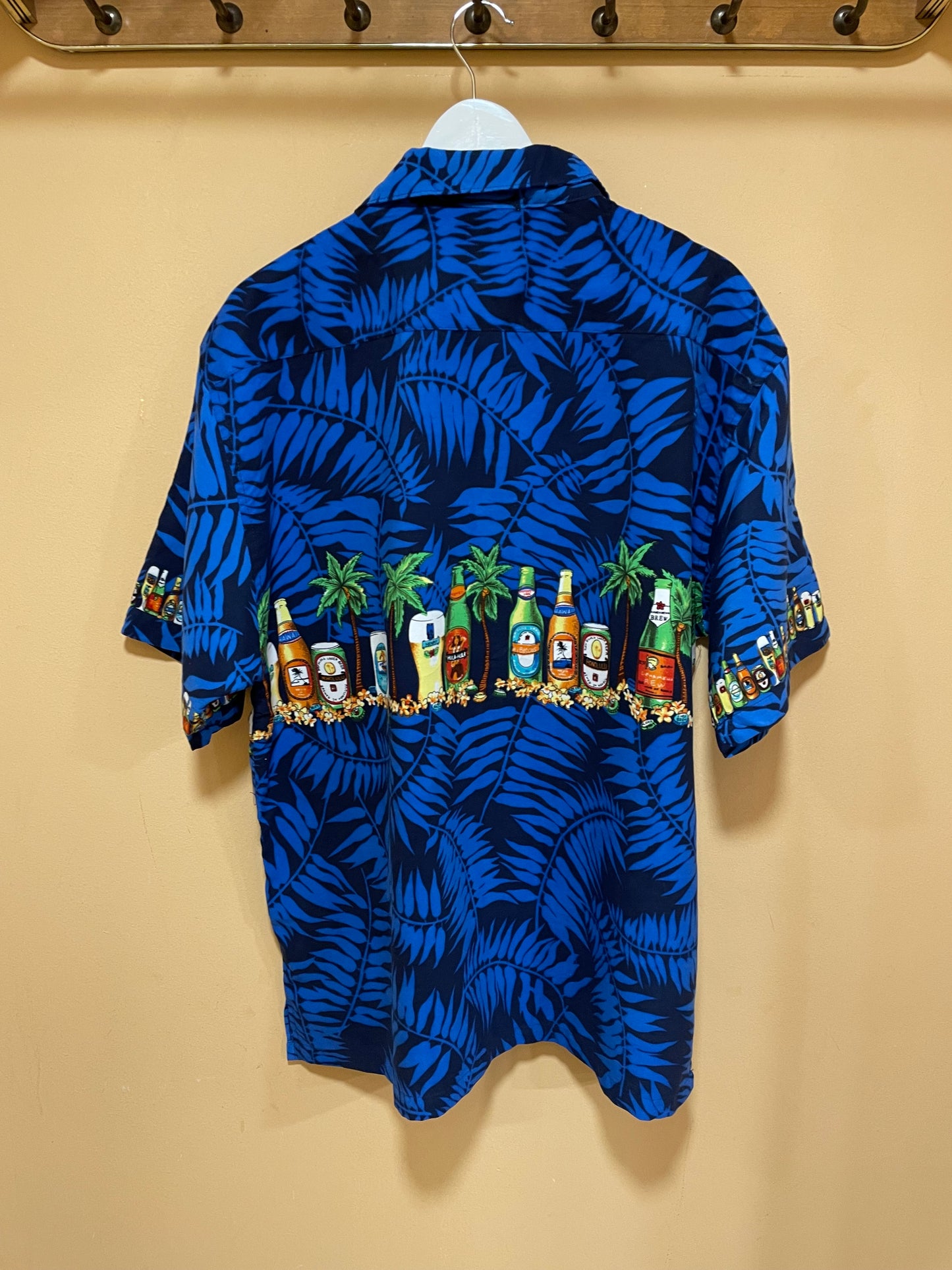 Hawaiian Style Ανδρικό Πουκάμισο ALOHA JOE σε Μπλε χρώμα (Large)