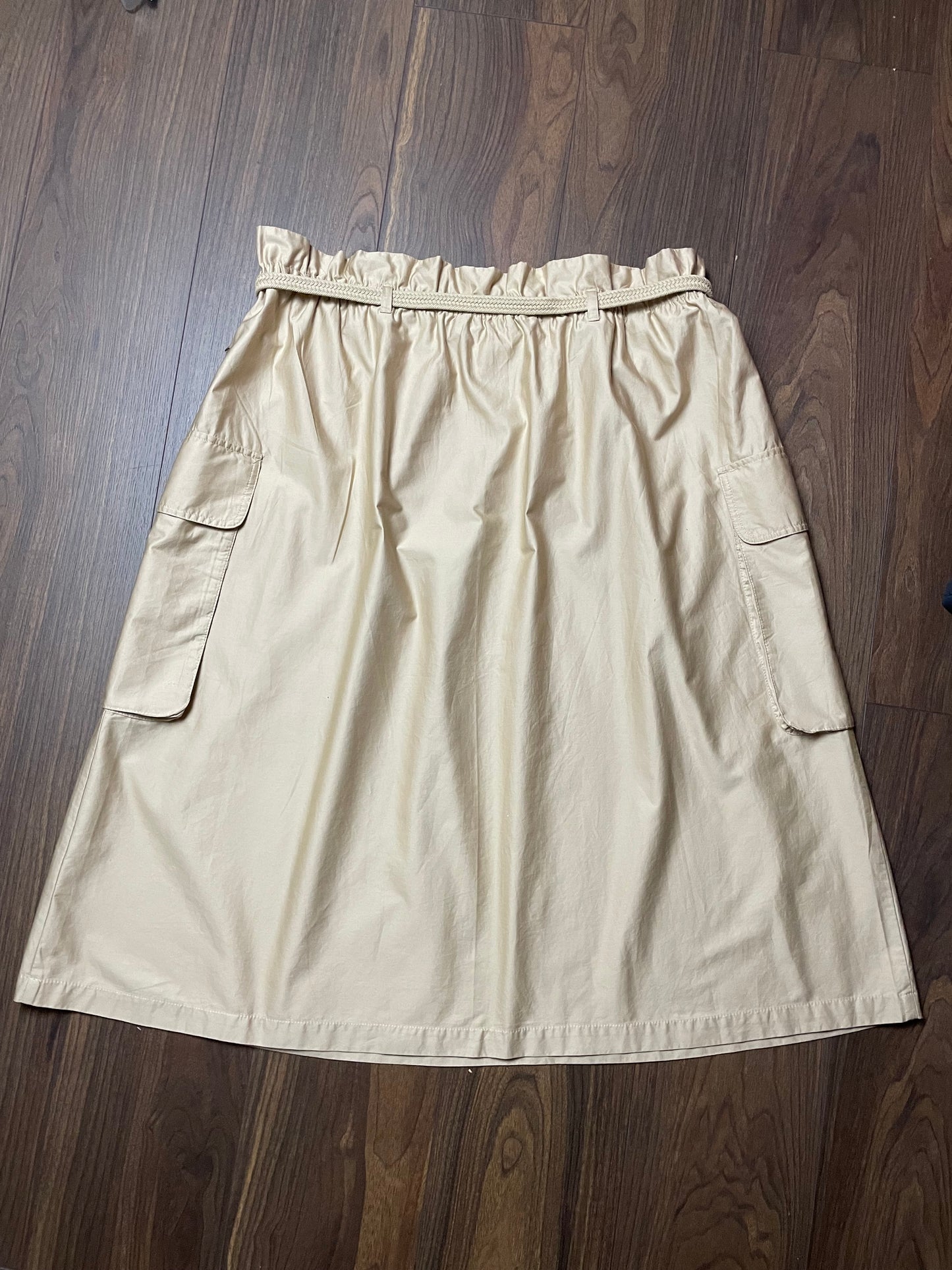 Cargo Φούστα από Βισκόζη H&M στο χρώμα της Άμμου (XL/2XL)