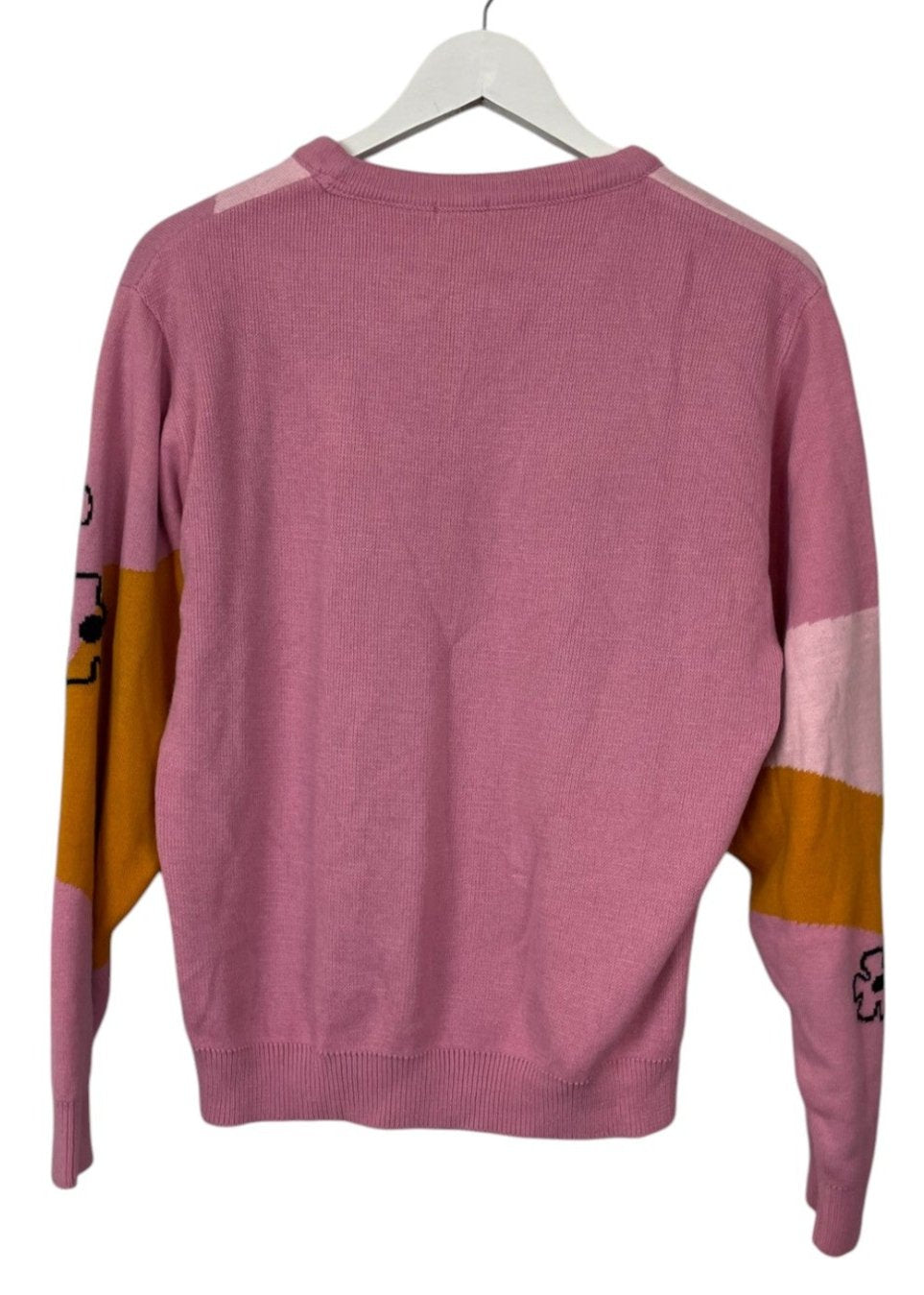 Γυναικεία Πλεκτή Μπλούζα/Πουλόβερ POWERPUFF GIRLS σε Ροζ/Πορτοκαλί Χρώμα (Small)