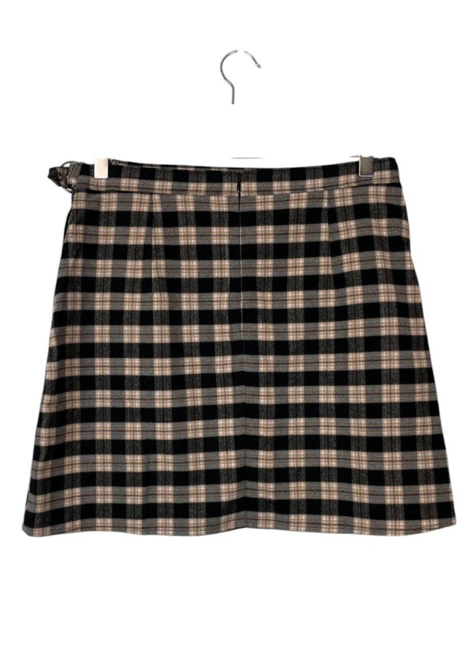 Stock, Μίνι, Καρό Φούστα HOLLISTER σε Μαύρο/Μπεζ χρώμα (Medium)