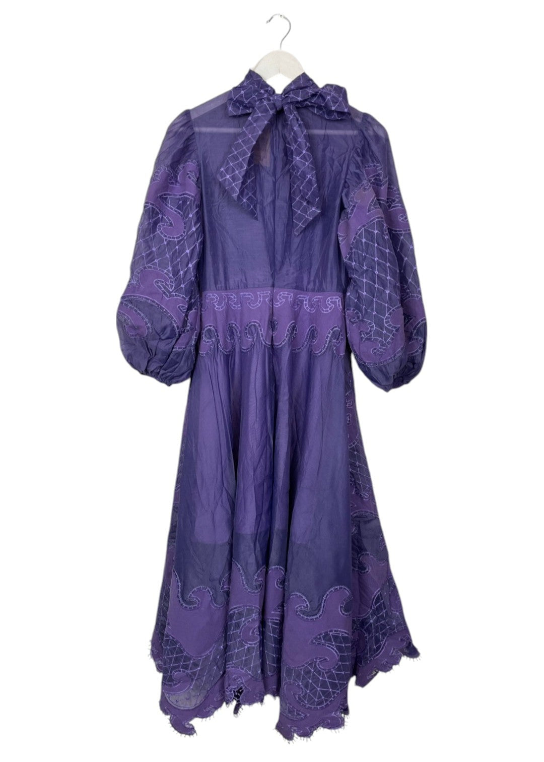 Γυναικείο, Βραδινό Φόρεμα με Κεντητά Σχέδια σε Μωβ χρώμα (Small)