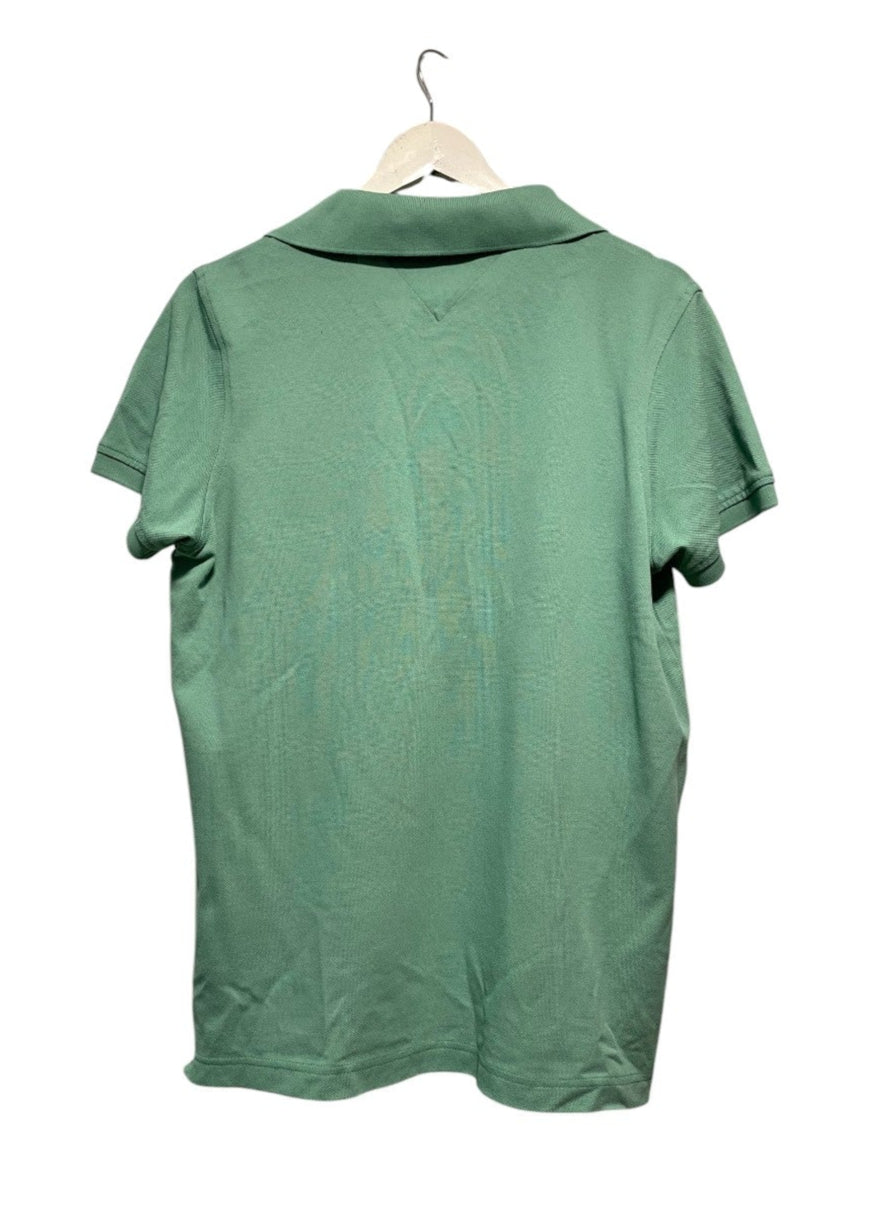 Ανδρική, Kοντομάνικη Μπλούζα -T-Shirt τύπου Polo TOMMY HILFIGER στο χρώμα της Μέντας (S/M)