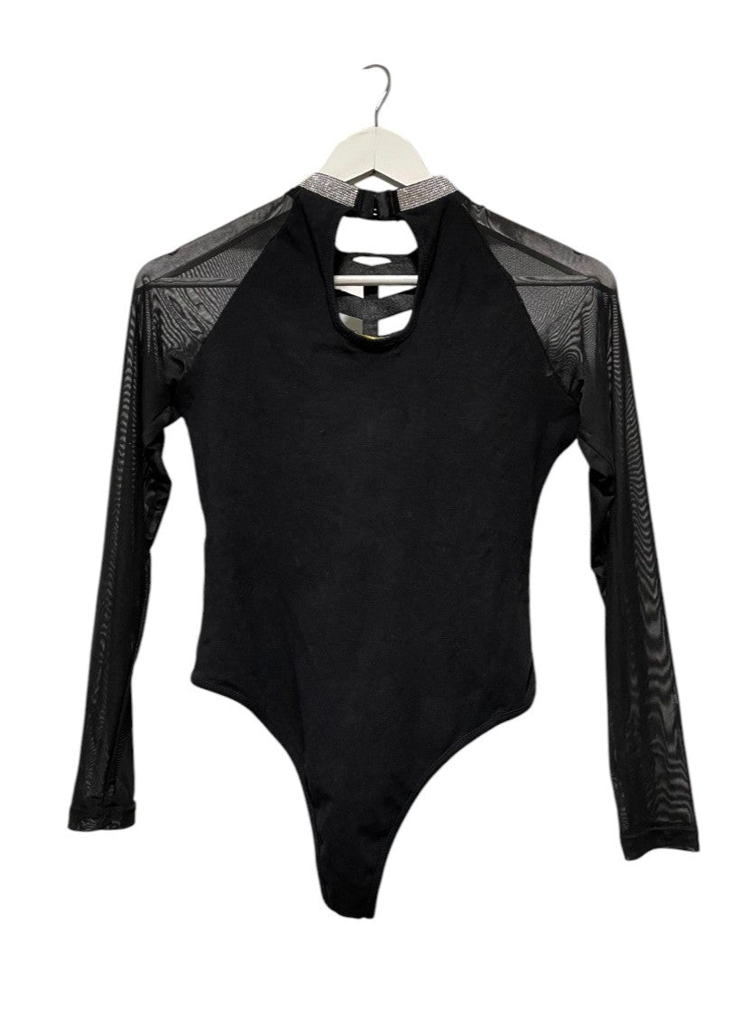 Ελαστικό Κορμάκι με Στρας G & B σε Μαύρο Χρώμα (Small)