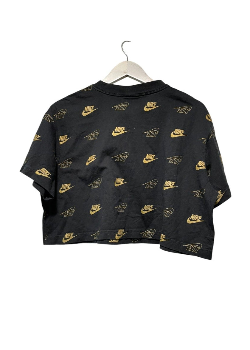 Crop Γυναικεία Μπλούζα - T-Shirt NIKE σε Μαύρο Χρώμα (Medium)